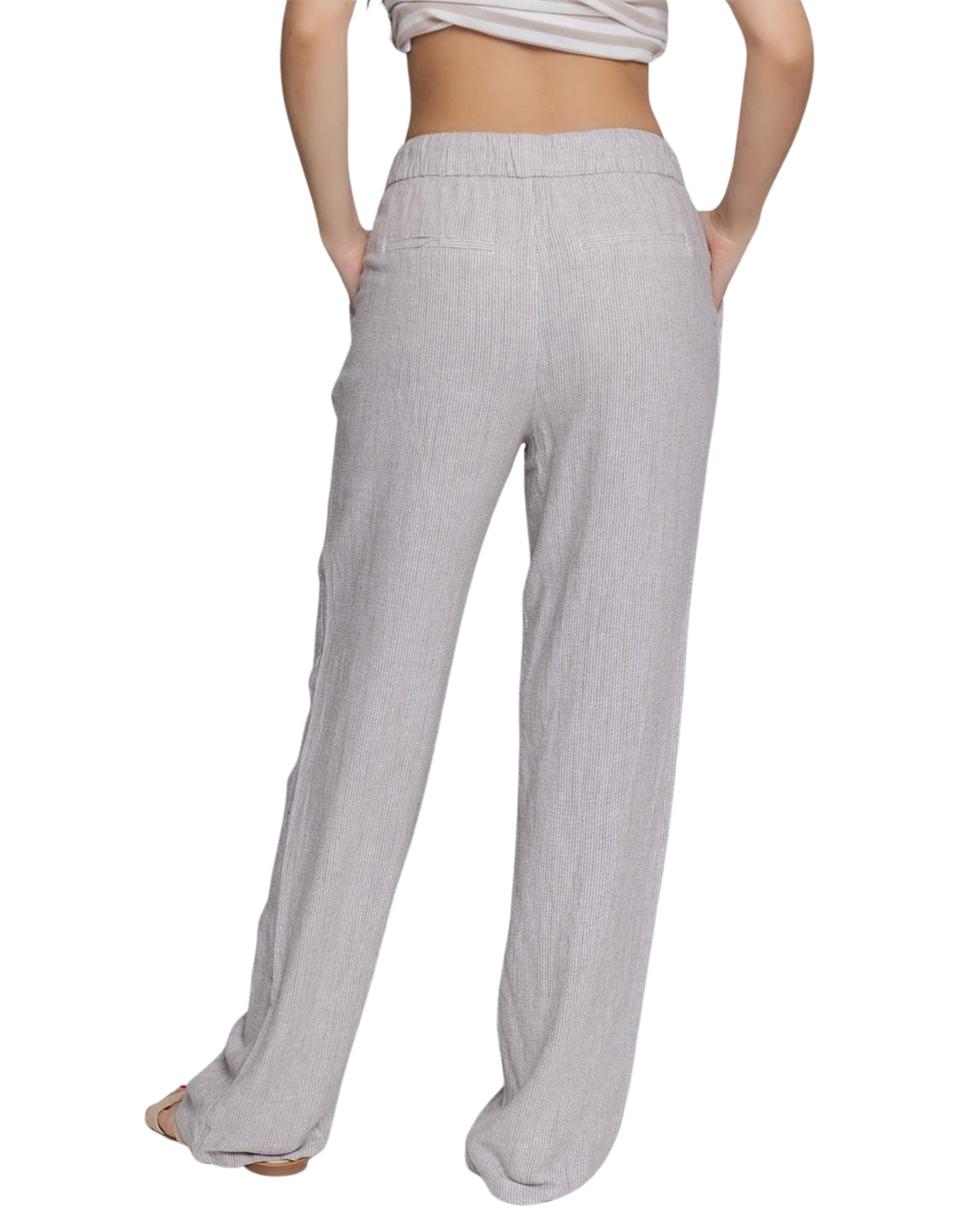 Sand - Moon Rock - Snow White - Vero Moda - Trousers - Stripes - 10308441