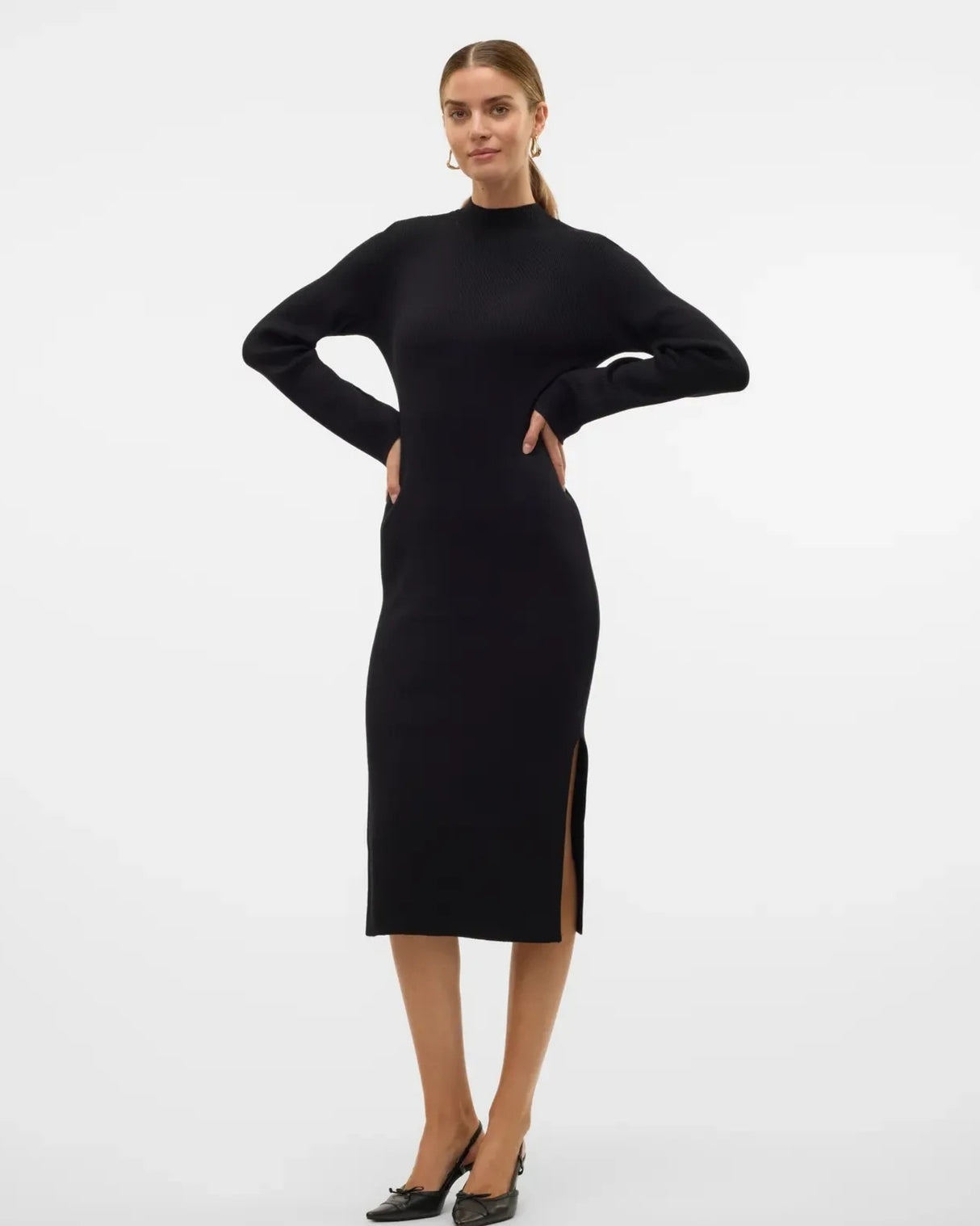 Sort - Vero Moda - strik rib kjole - 10312368