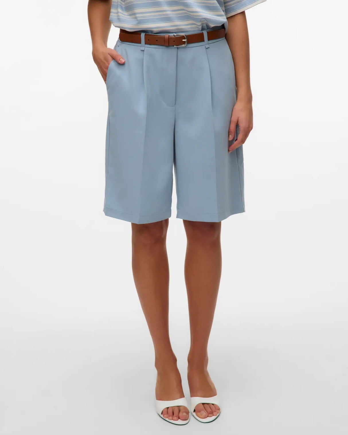 Blå - Dusty Blue - Vero Moda - Bukser - 10325303