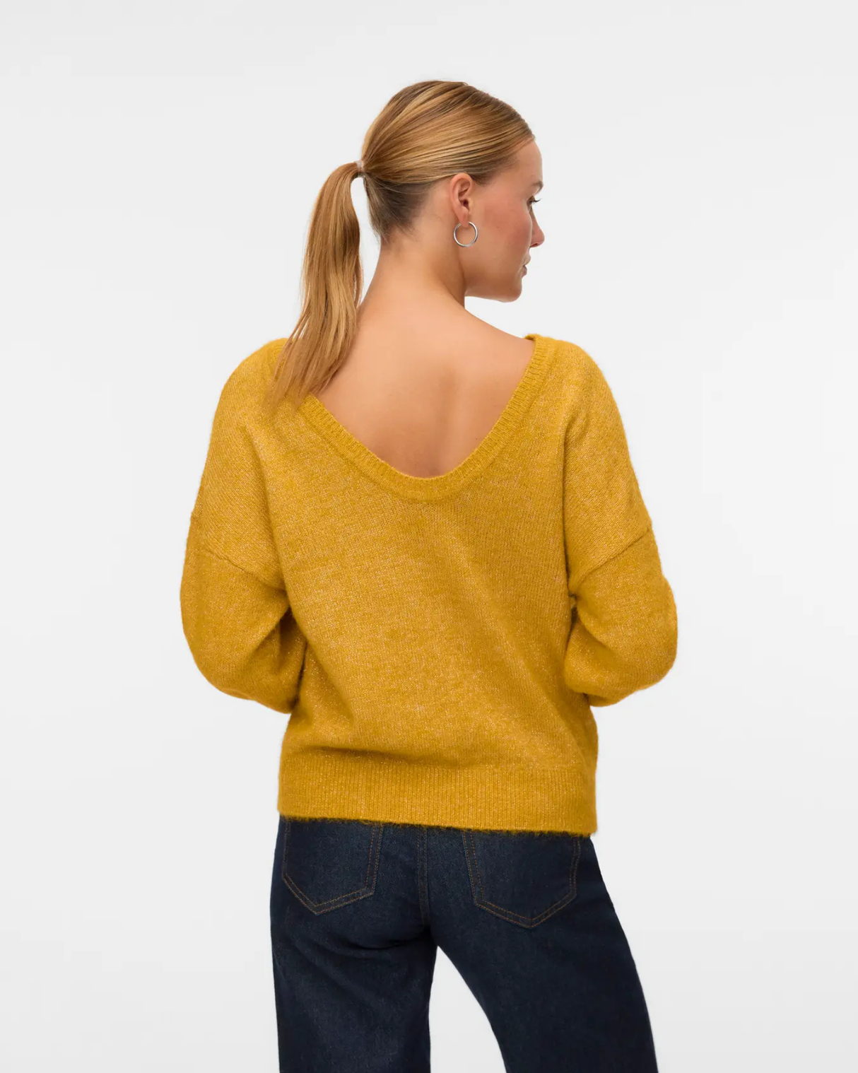 Gul - harvest gold - Vero Moda - strik trøje - 10331546