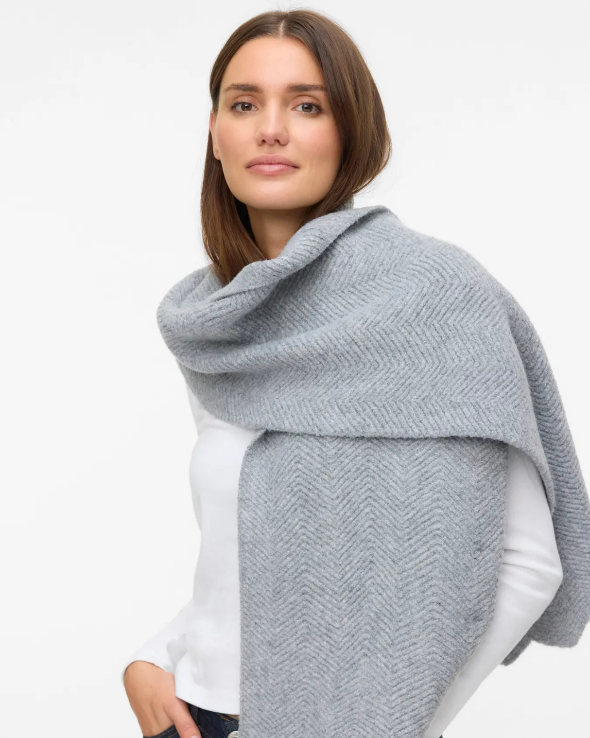 Grå - Light Grey Melange - Vero Moda - Halstørklæde - 10332300