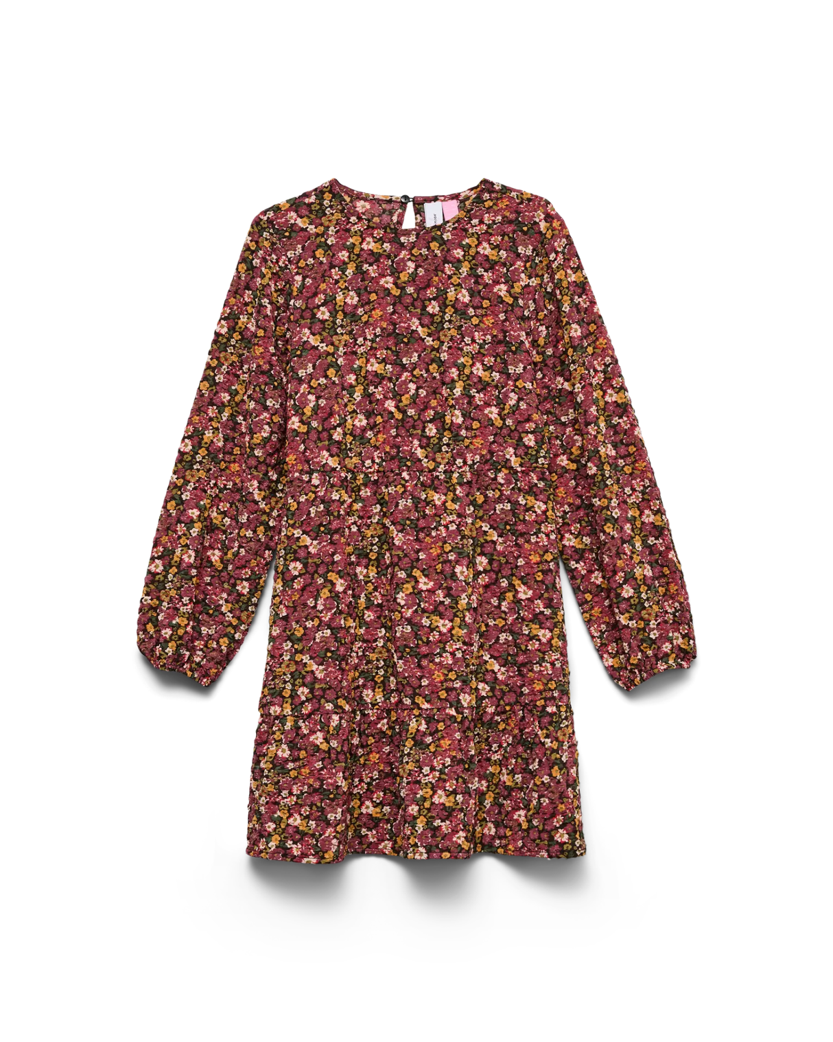 Multi rød -Chocolate Brown/Rose Quart - Vero Moda Girl - Kjole - Blomster - 10343816