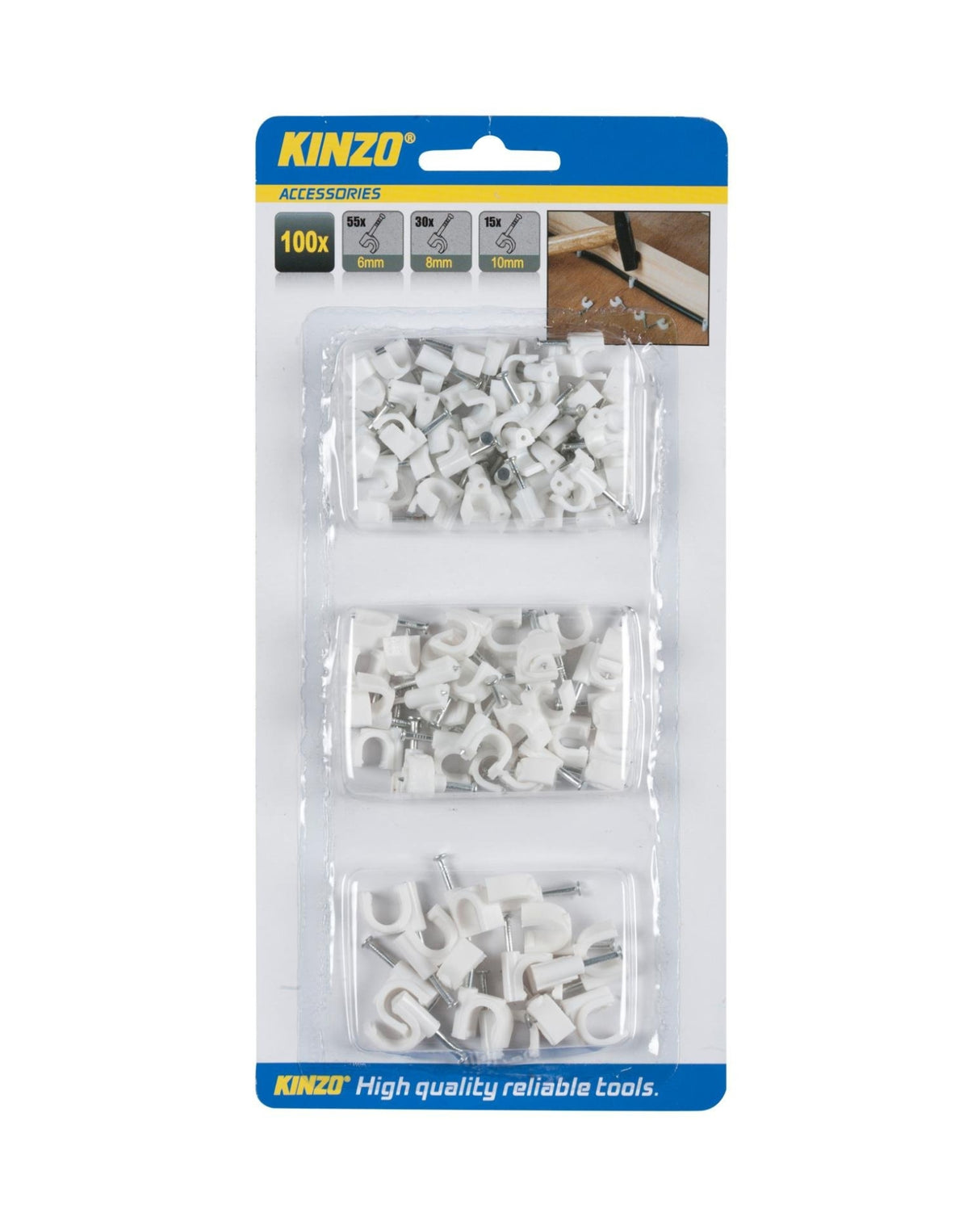 Lednings klips sortiment - KINZO