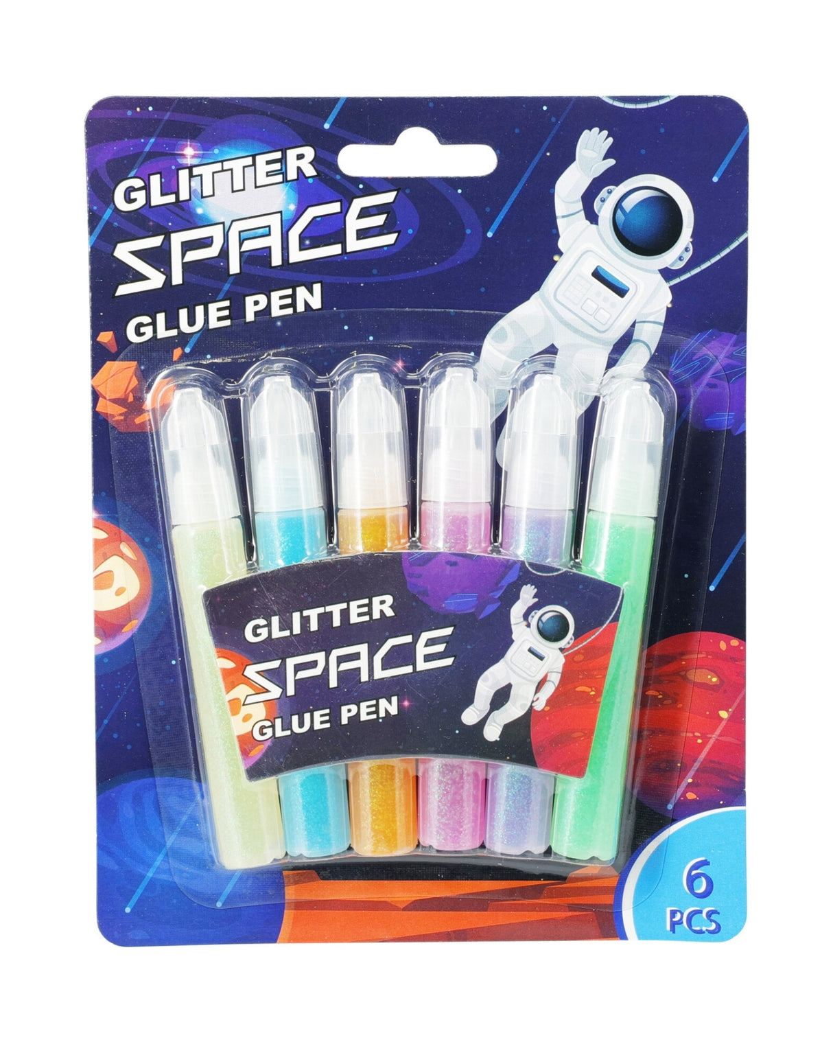 Glitterlim malepennesæt – 6 stk – 2 design