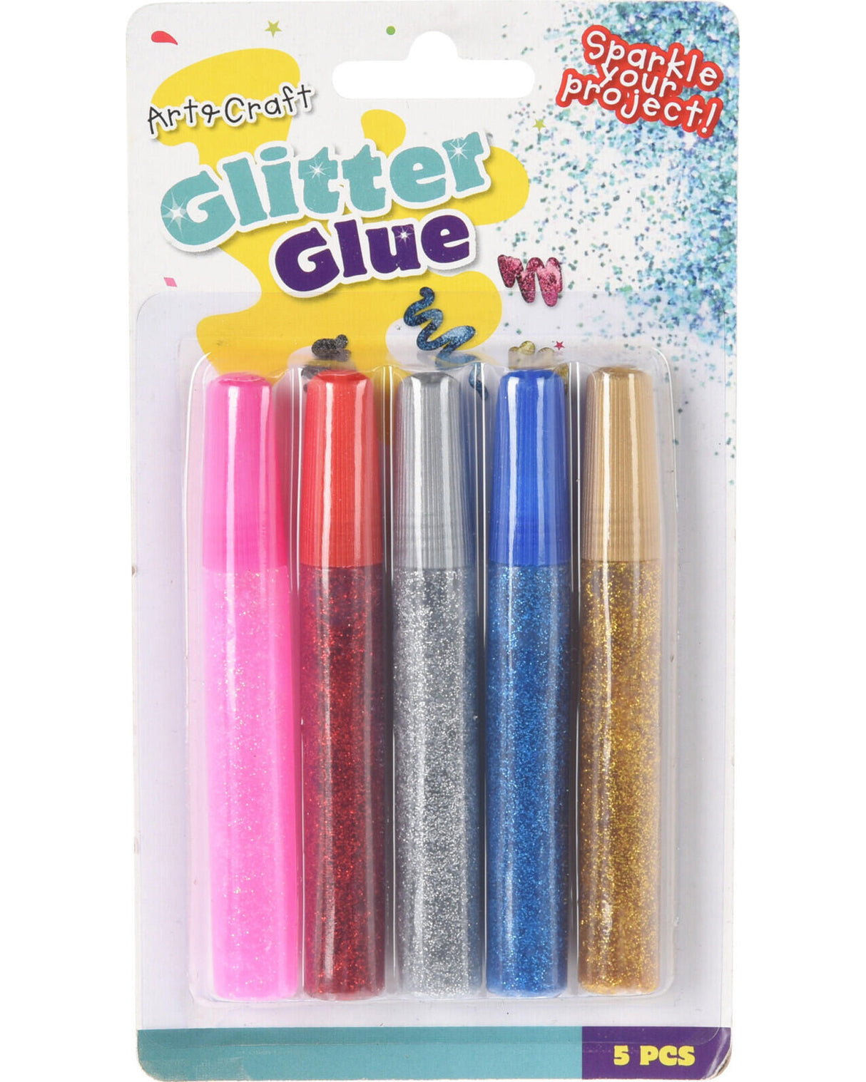 Glitter glue 5 pcs 10ml