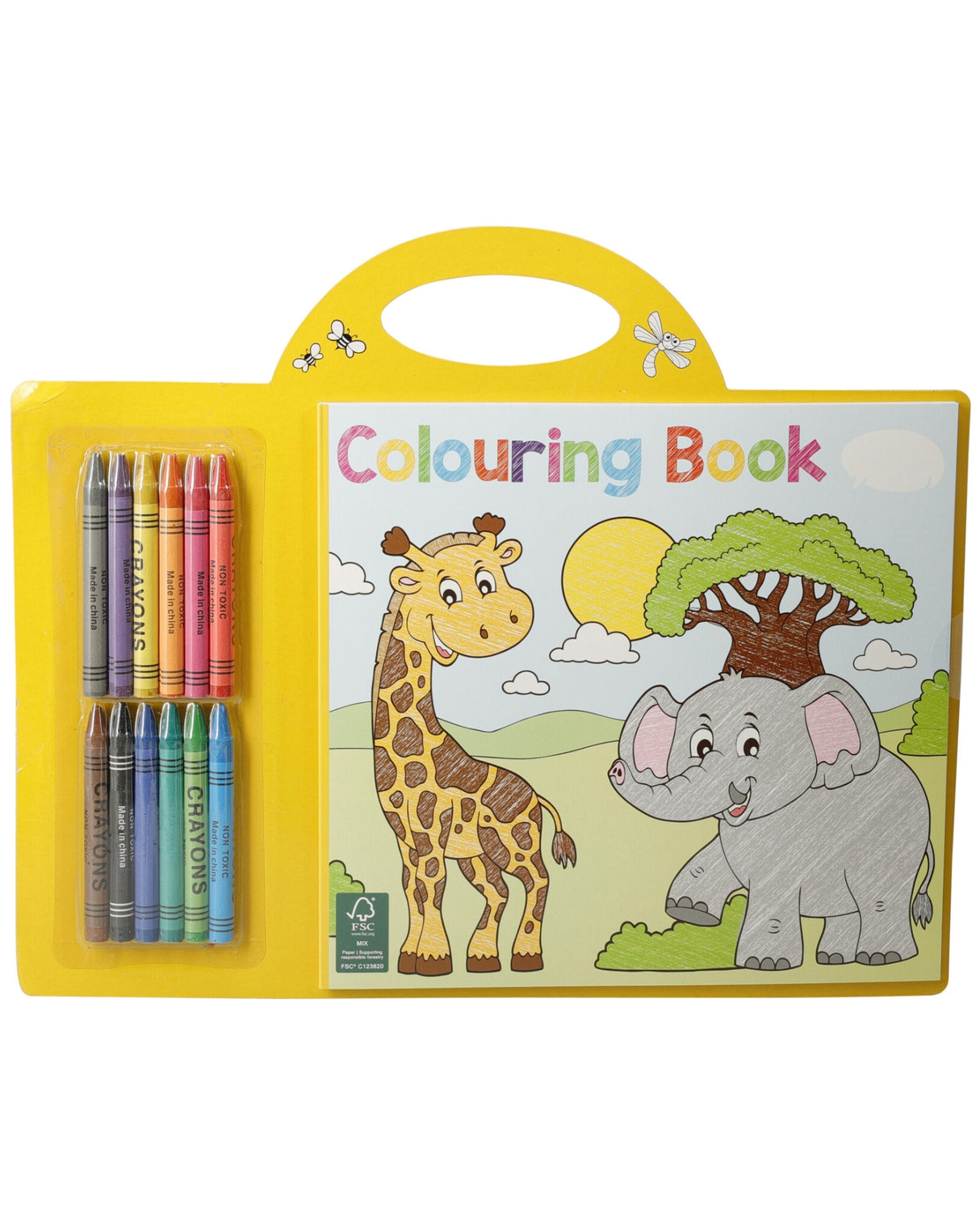 Malebog 20,5x19 cm med farveblyanter