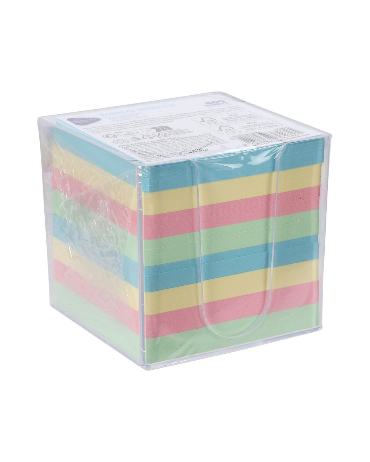 Notisblok i PP-holder – 800 Ark - Regnbue