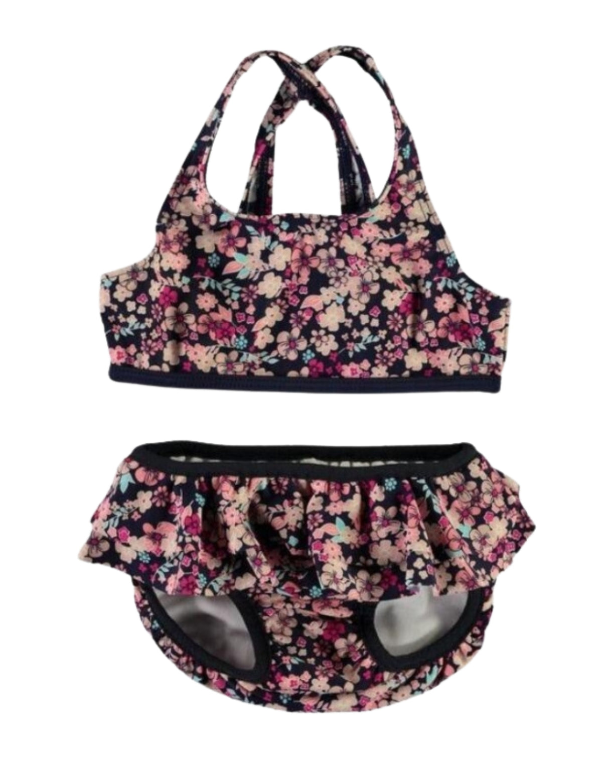 Navy Name It bikini m/blomster - 13147534