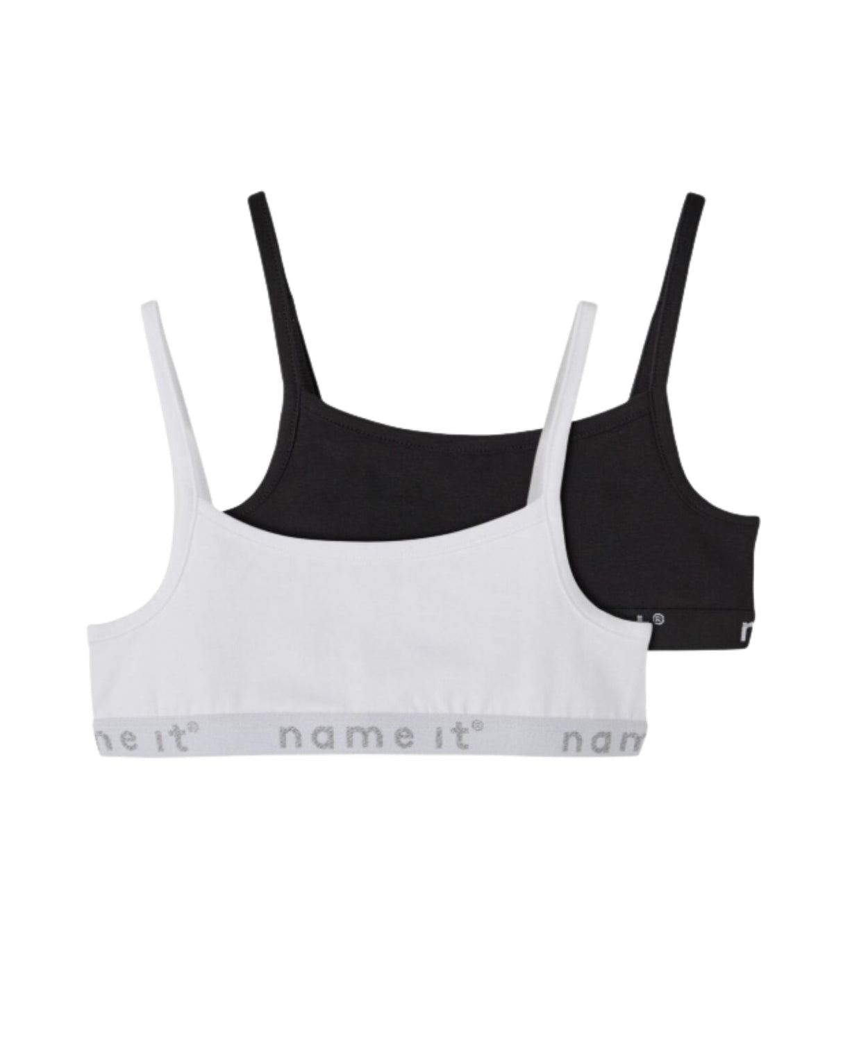 Hvid/sort name it 2-pak top - 13199489