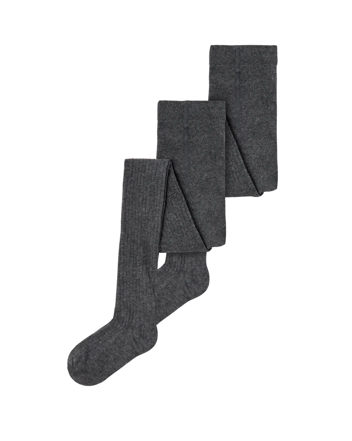 Mørkegrå - Dark Grey Melange - Name it - Strømpebukser - 2-pak - 13211732