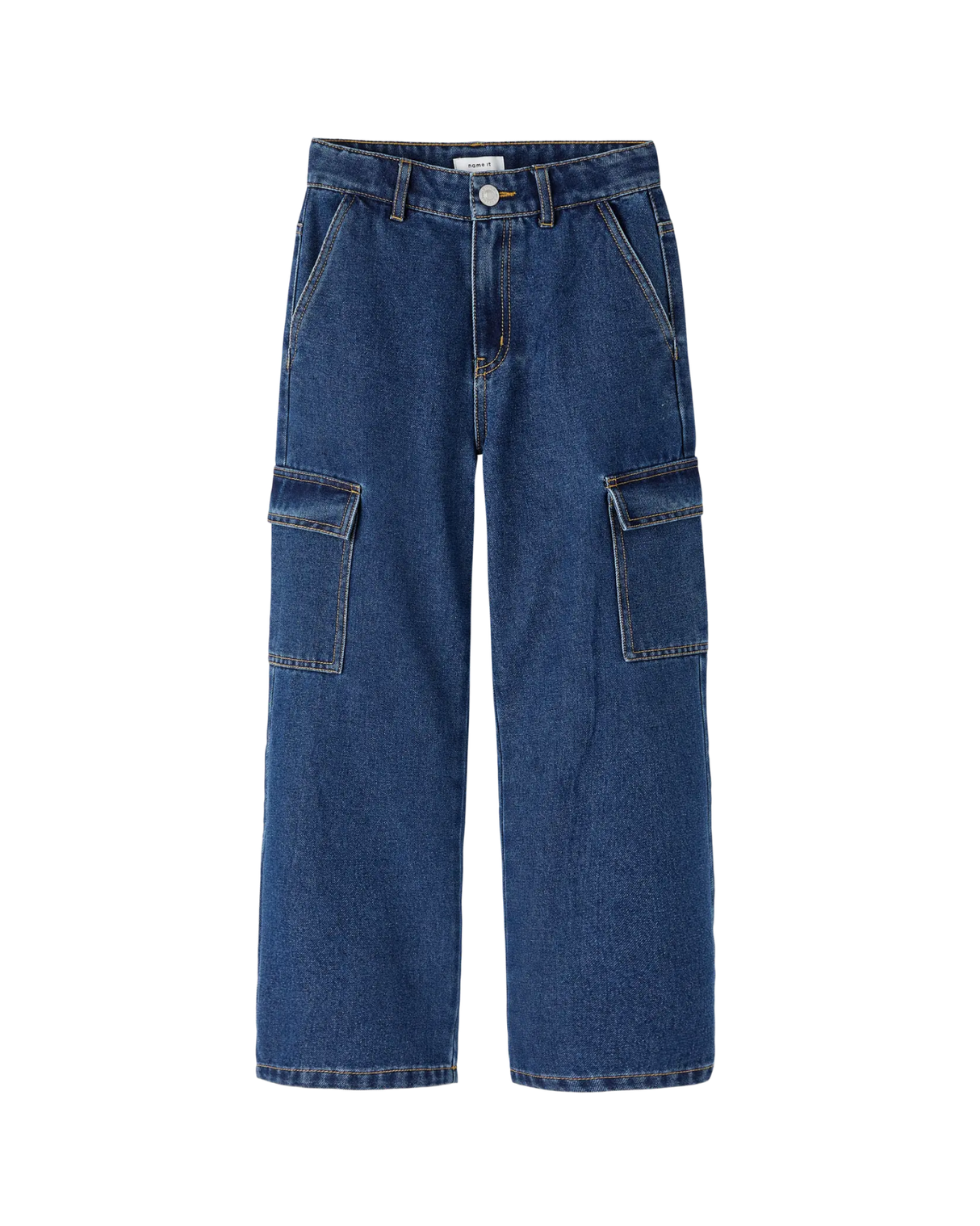 Blå - Dark Blue Demin - Name it - Cargo Jeans - 13220709