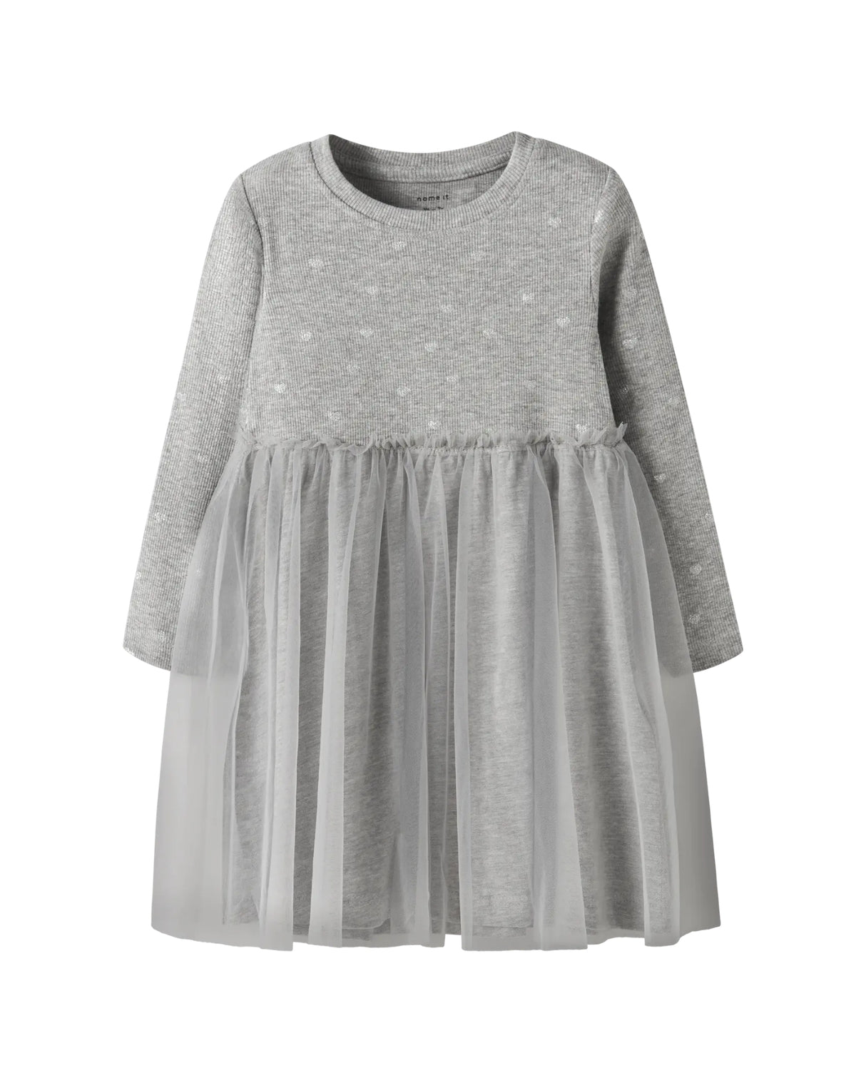 Grå - Grey Melange - Name it - kjole - 13221711