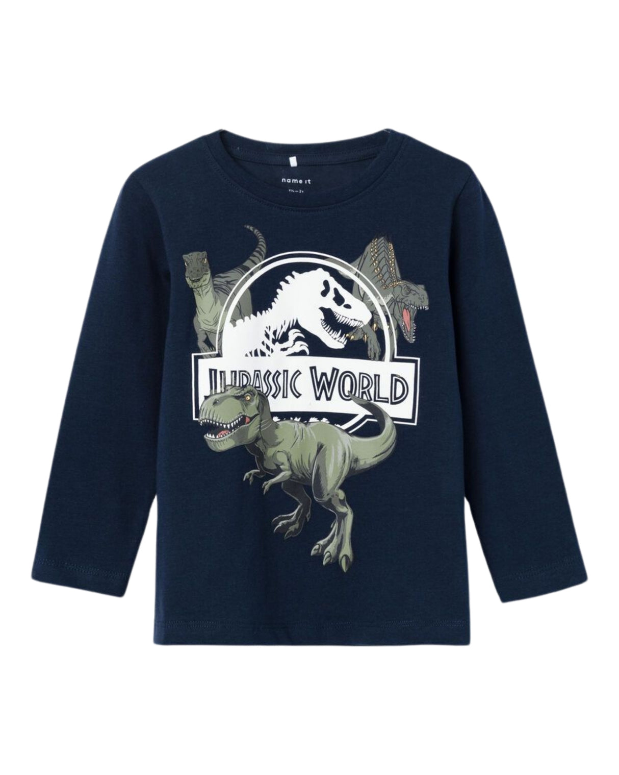 Navy - Dark Sapphire - Name it - langærmet bluse - Jurassic World - Dino - 13225912