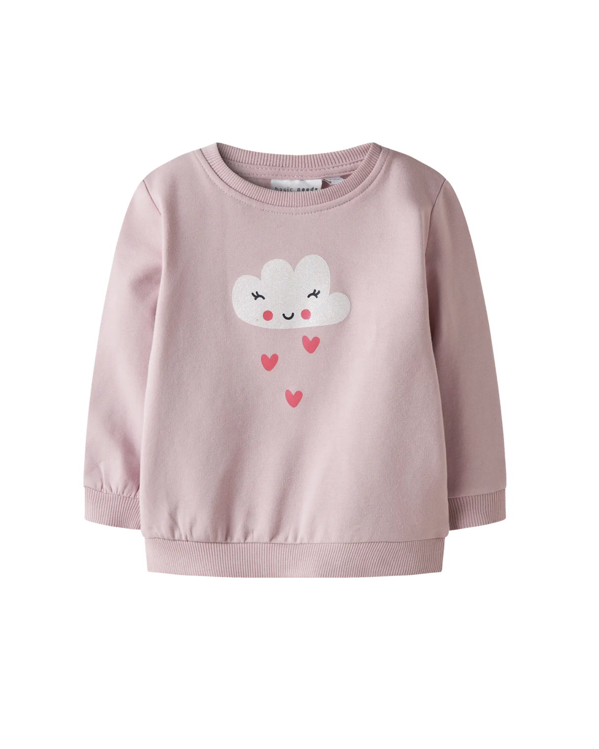 Lyserød - Burnished Liliac/Cloud - Name it - Sweatshirt med en sky - 13226050.