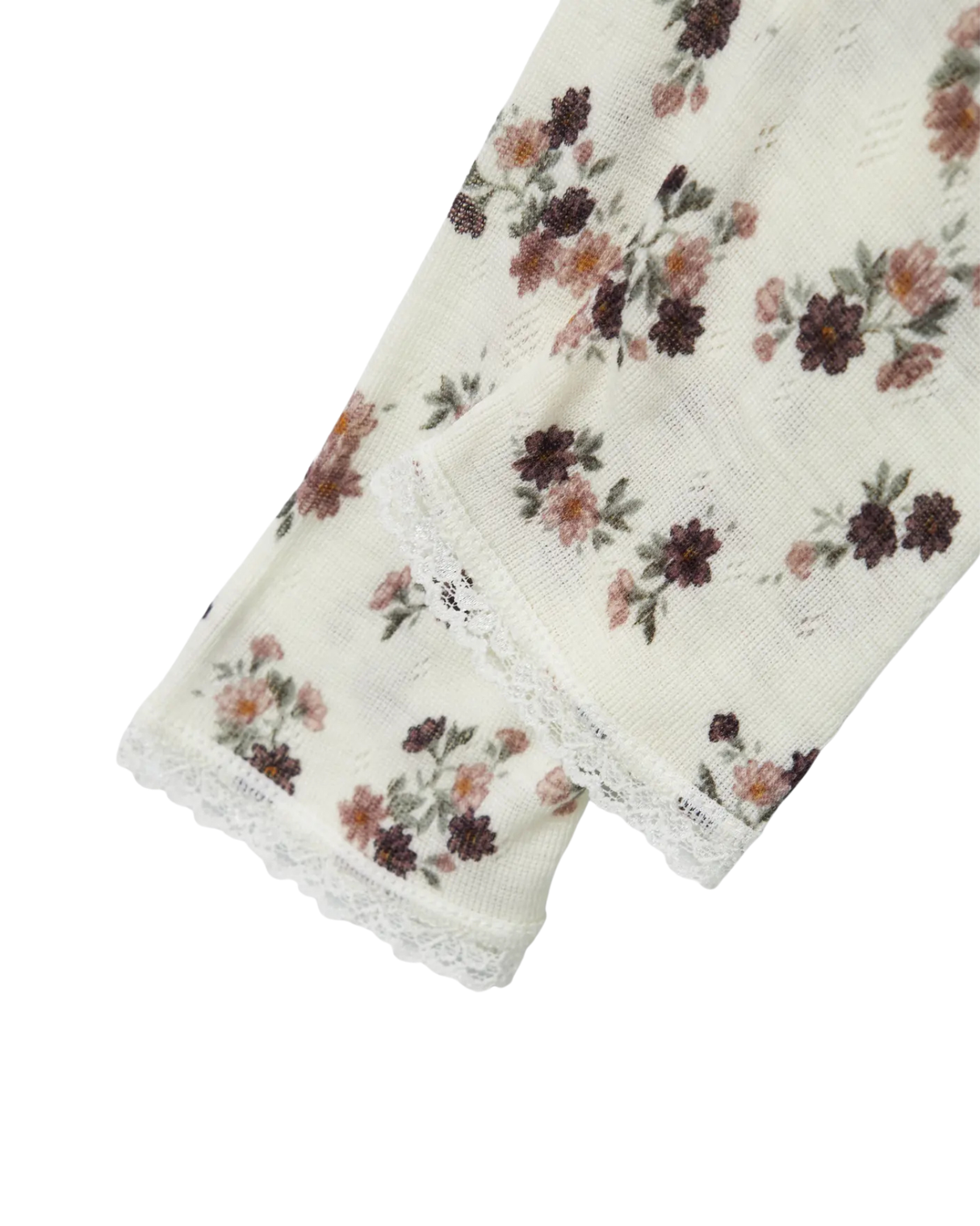 Offwhite - Snow White - Name it - Uld leggings - Blomster - 13228302