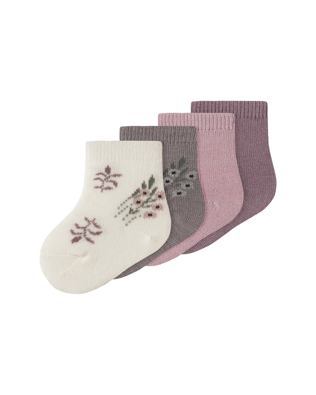 Rosa - Shadow Gray - Name it - Strømper - 4-pak - 13228413