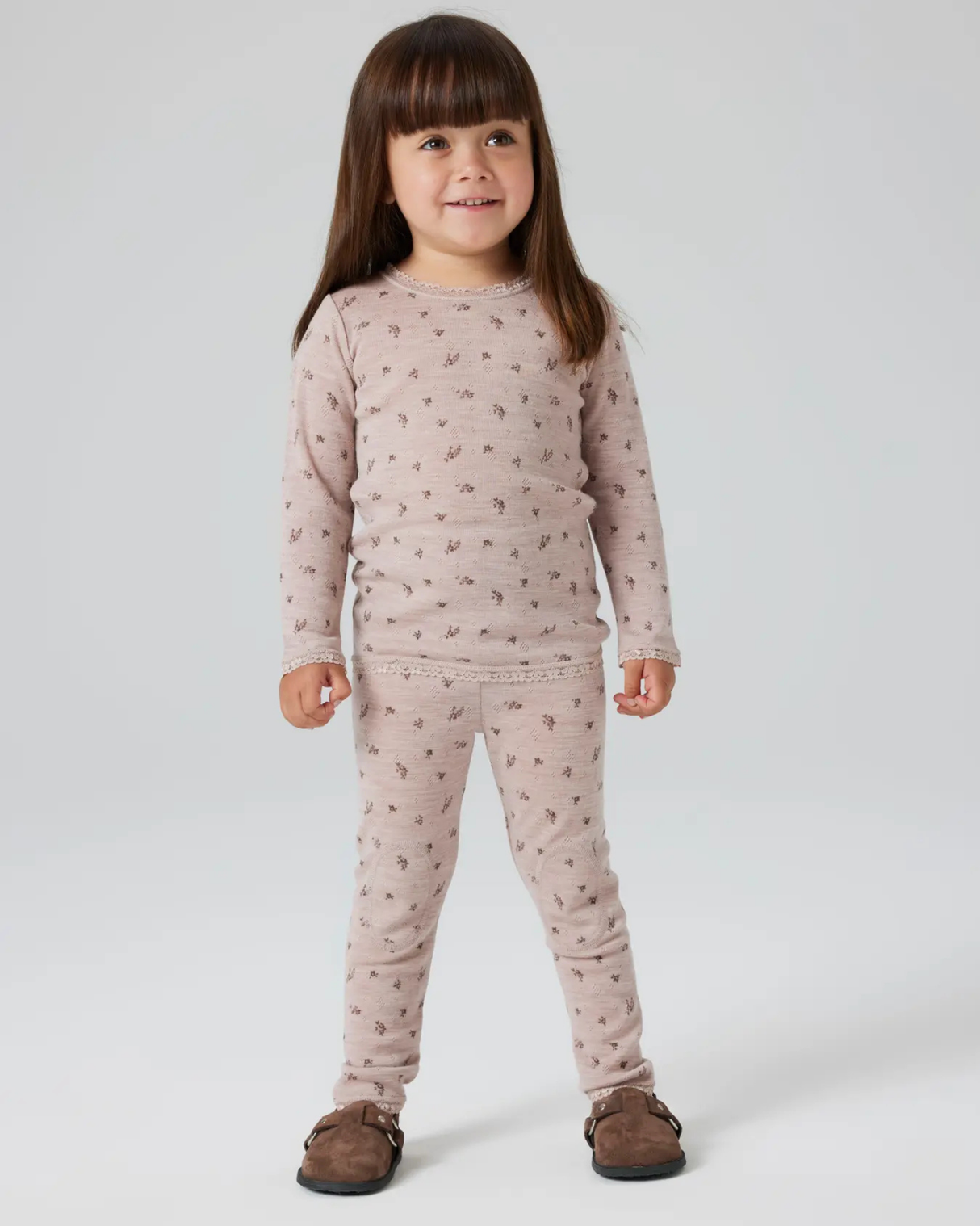 Lyserød - Shadow Gray - Name it - Uld bluse - Blomster - 13228432