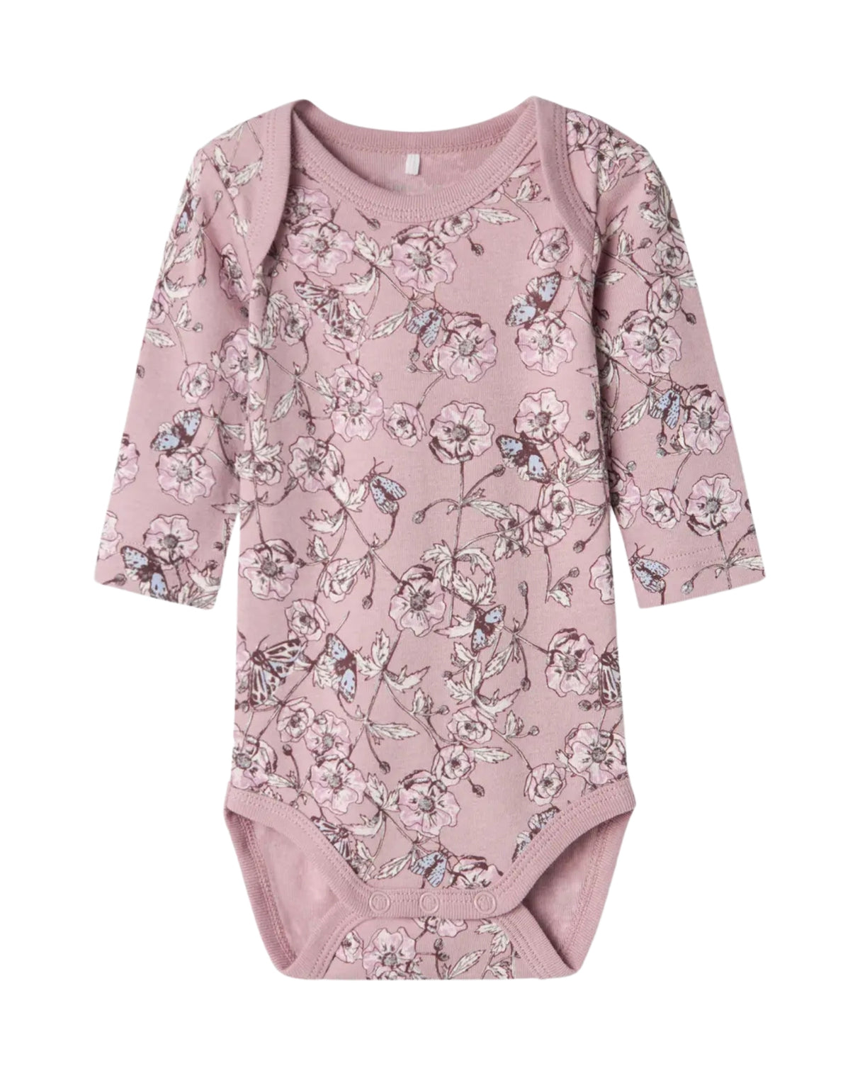 Lilla - Grape Shake - Name it - 3-pack - Bodystocking - Blomster - 13232733