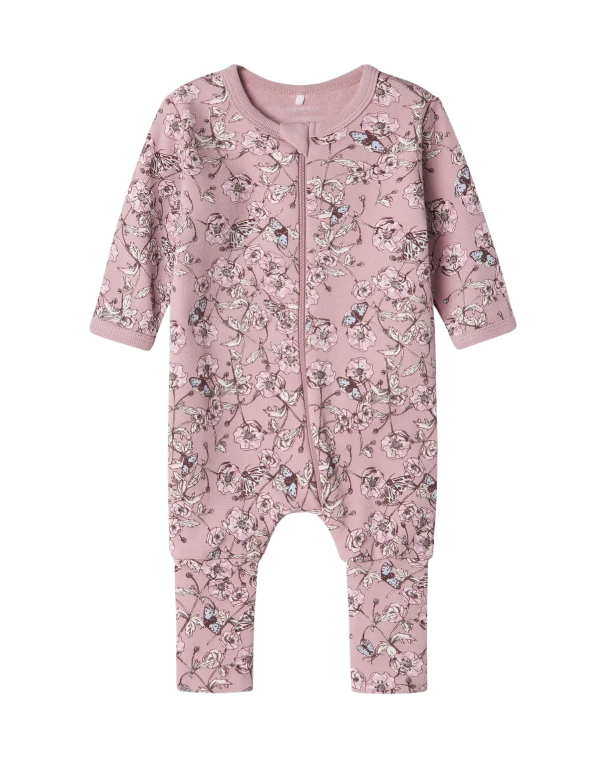 Lilla - Grape Shake - Name it - Natdragter (med lynlås) - 2-pack - blomster - 13232742