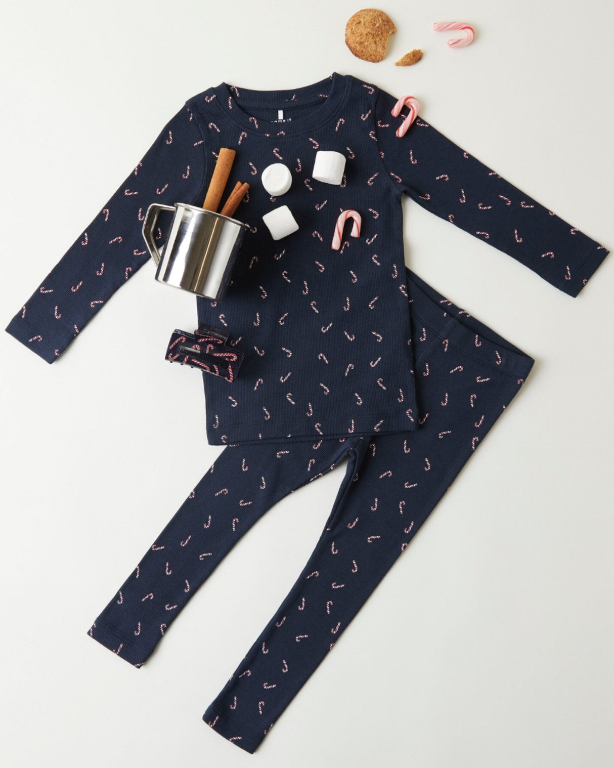 Navy - Dark Sapphire - Name it - Leggings - rib - sukkerstokke - 13234539