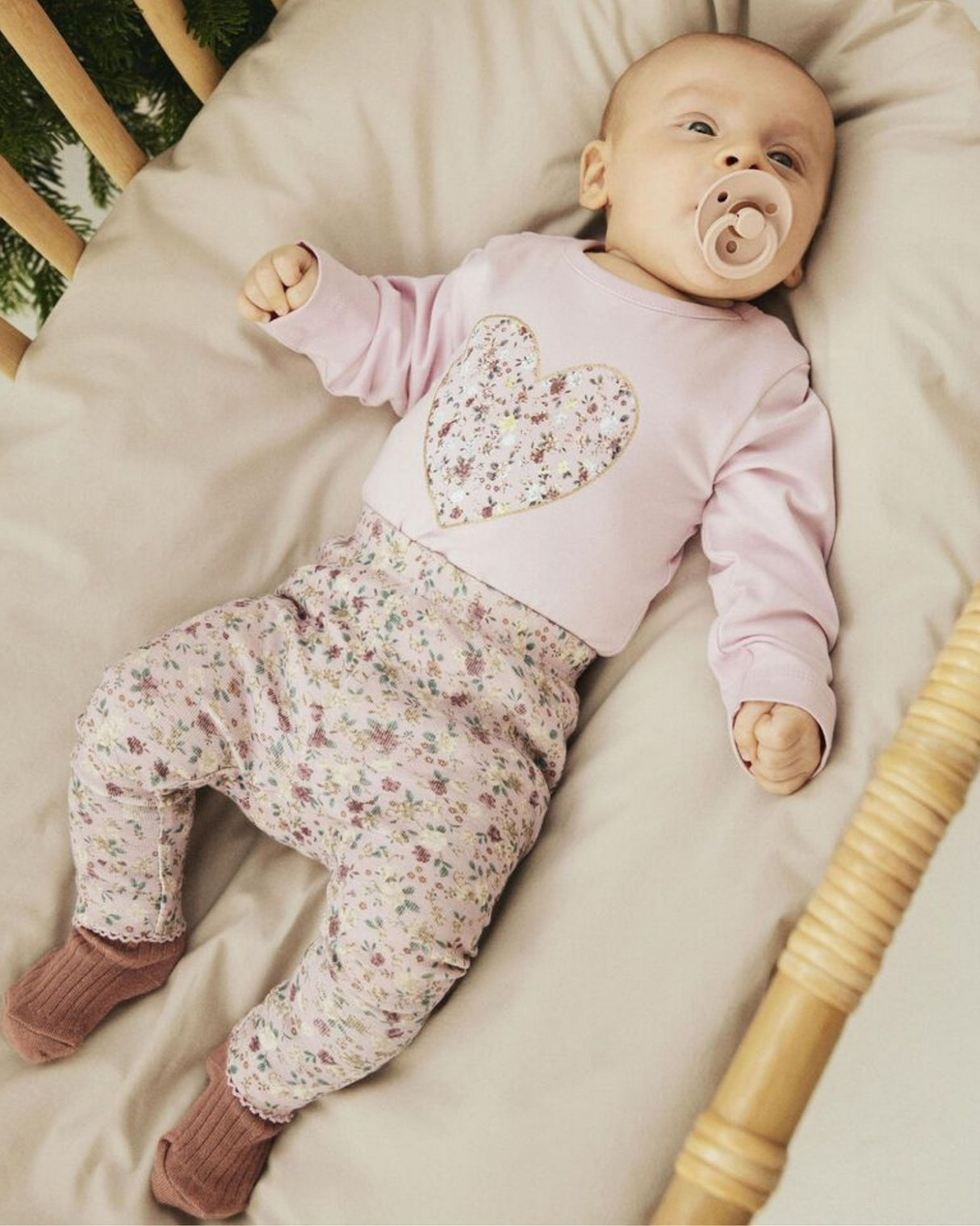 Lyserød - Corsage - Name it - Leggings - Små Blomster - 13236132