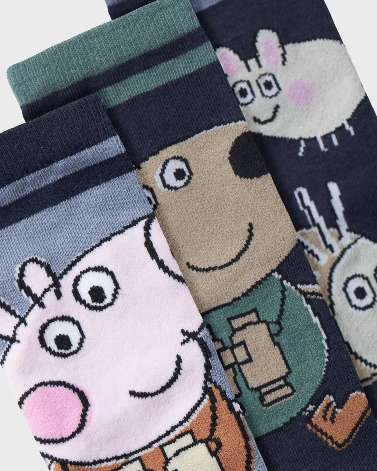 Blå - Dark Sapphire - Name it - 3pack - Strømper - Gurli Gris - 13236258