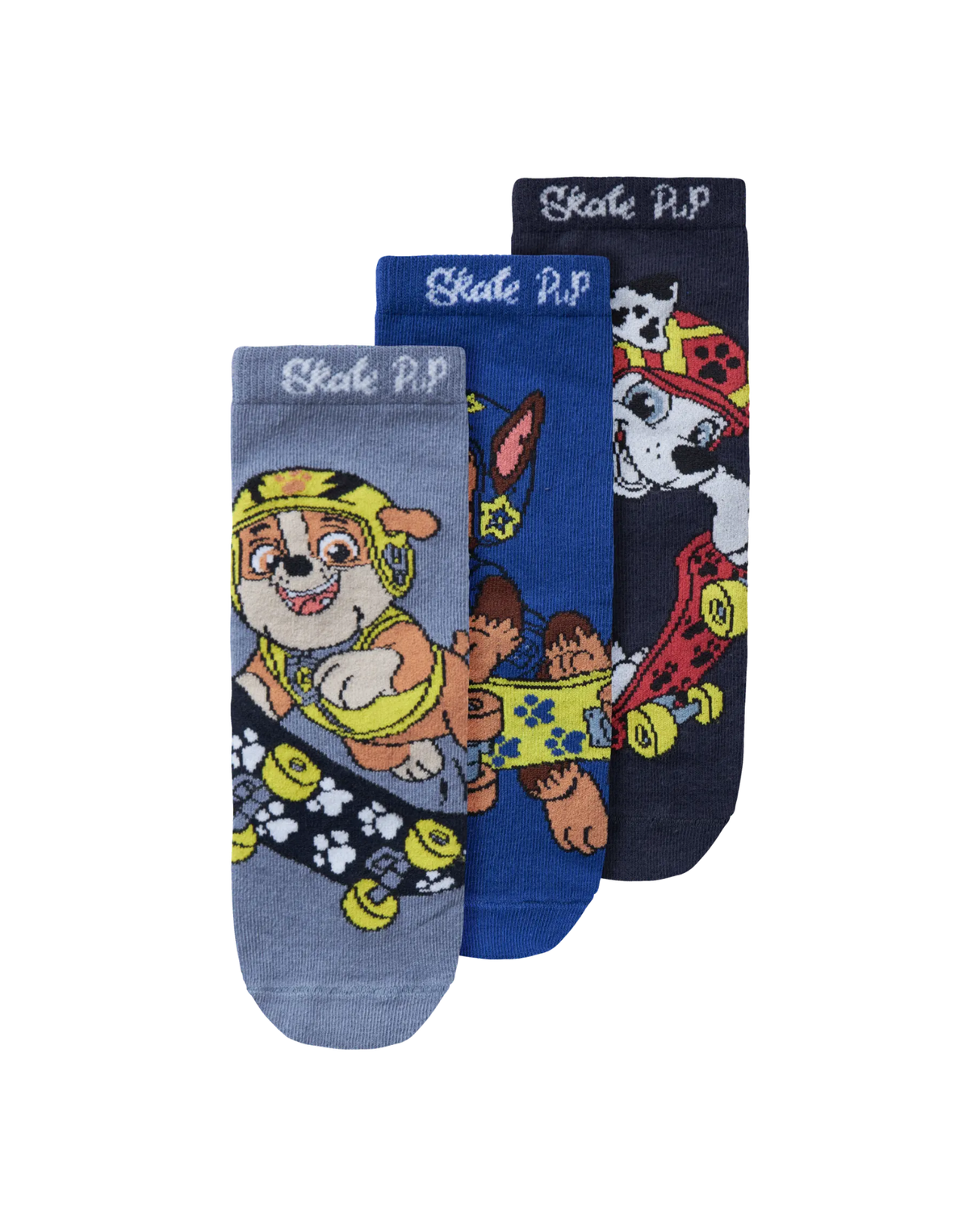 Grå - Flint Stone - Name it - 3pack - Paw Patrol - Strømper - 13236306