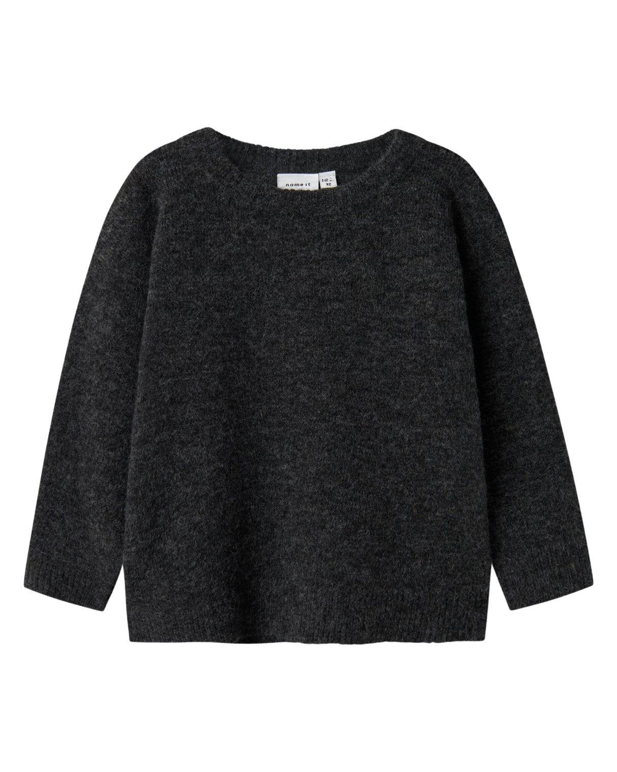 Mørkegrå - Dark Grey Melange - Name it - Strik - uld - 13237281