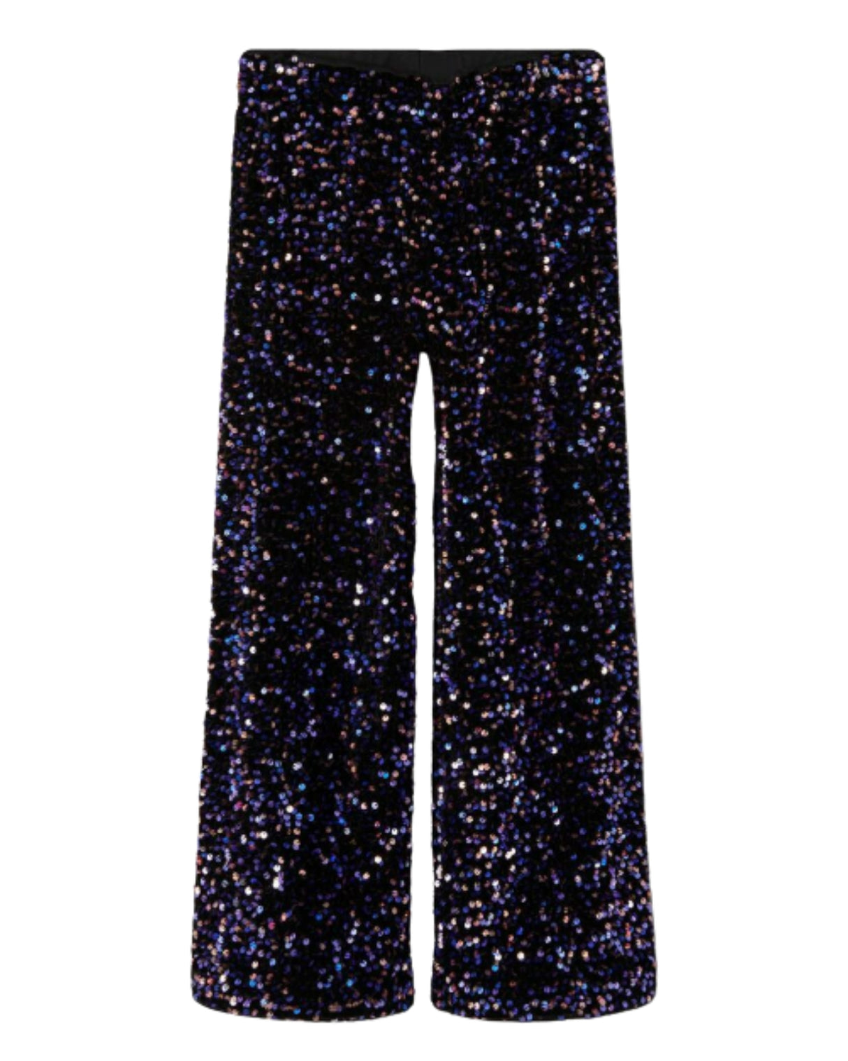 Sort - Black/Purple Opu - Name It - Glitter - Bukser - 13238223