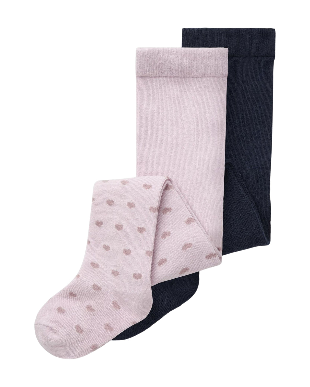 Lyserød/Navy - Windsome Orchid/Dark Sapphire - Name it - Strømpebukser - hjerter - 13238442