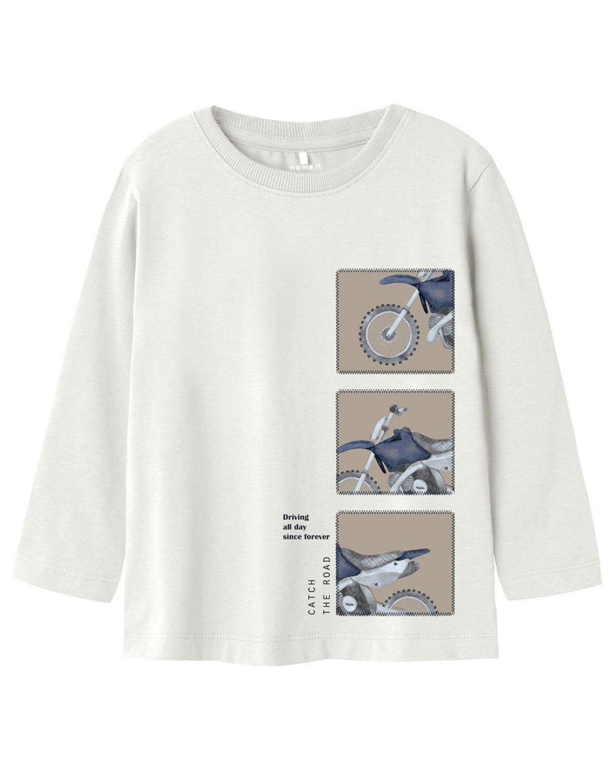 Hvid - Cloud Dancer - Name it - langærmet t-shrit - Motorcykel - 13238899