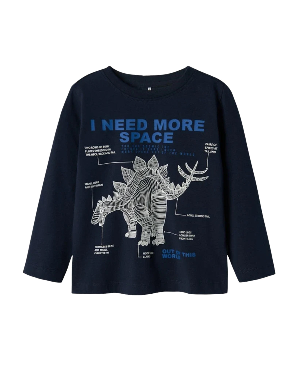 Navy - Dark Sapphire - Name it - Langærmet bluse - Dinosaur - 13239298