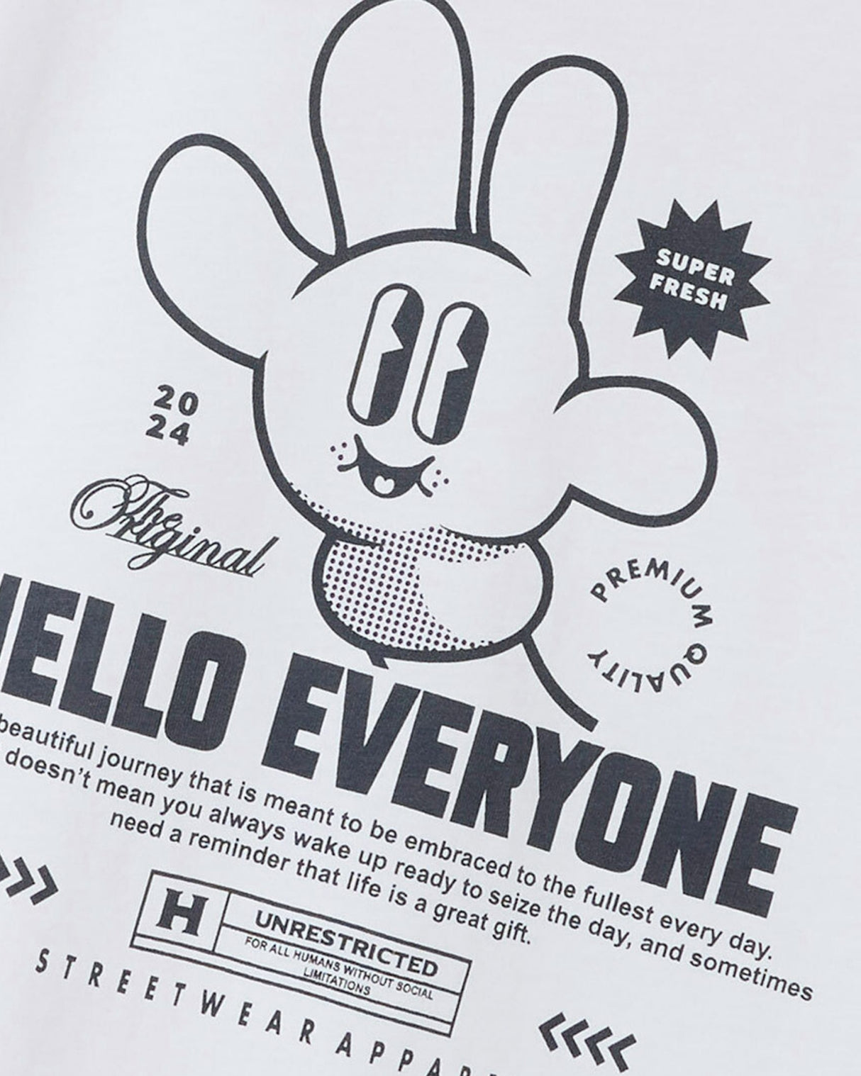 Hvid - Bright White - Name it - tshirt - motiv på ryggen - 13239600