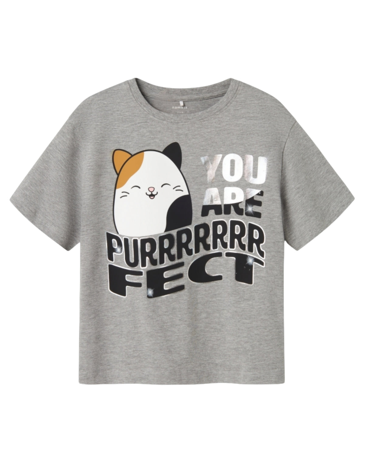 Grå - Grey Melange - name it - t-shirt - 13239973