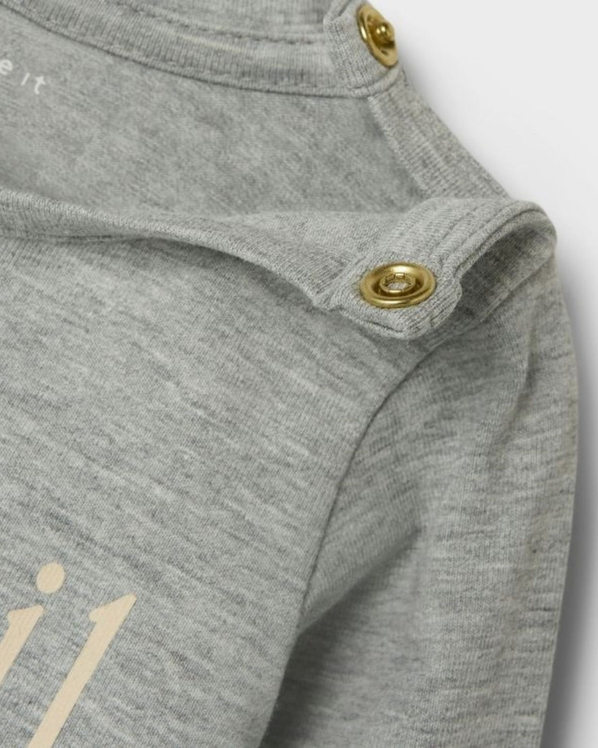 Grå - Grey Melange - Name it - Bodystocking - "Lil Sis" - 13240550