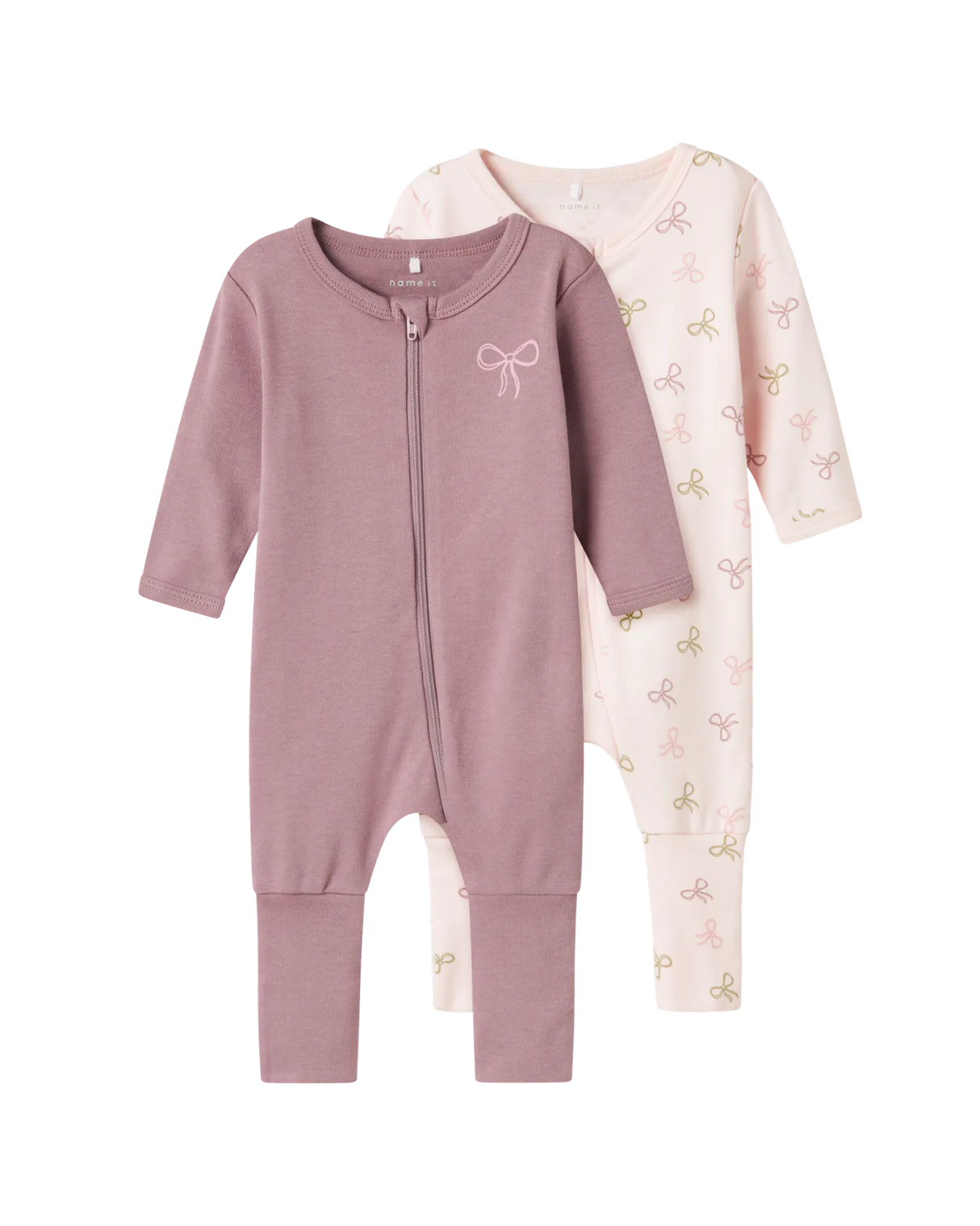 Pink - Pink Lavender - Name it - Pajama set - Rib - Butterflies - 13232976