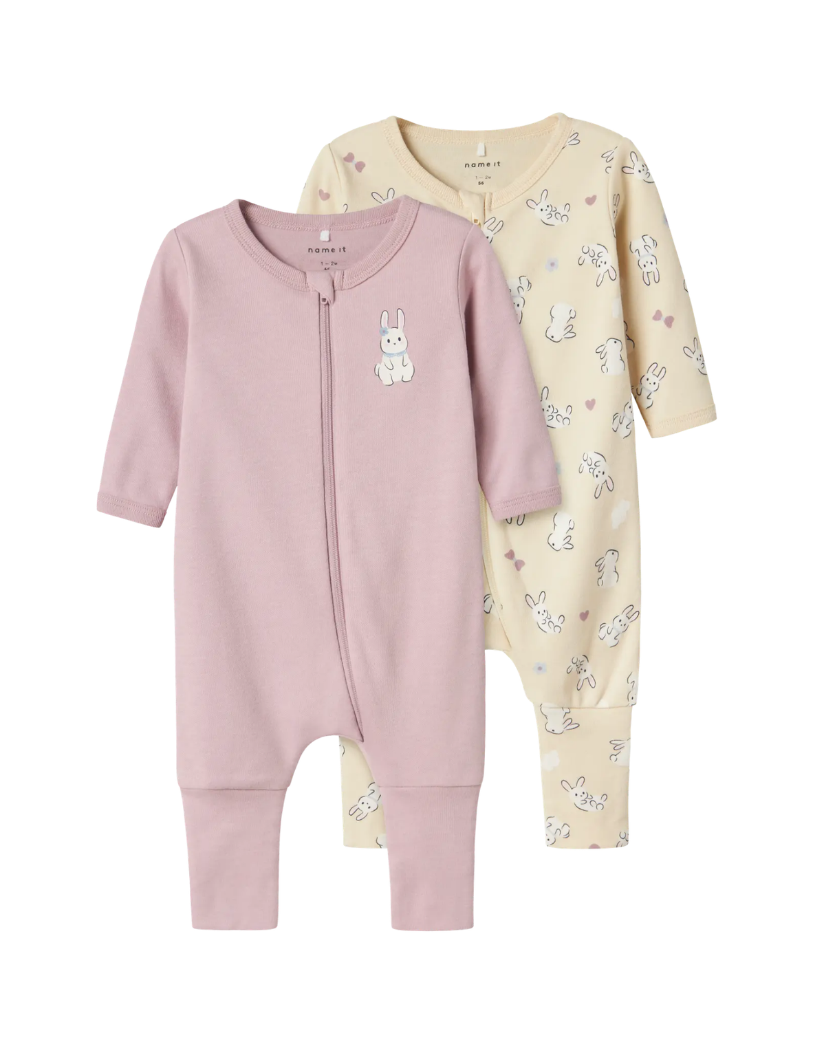 Pink - Pink Lavender - Name it - Pajama set - Rib - Butterflies - 13232976