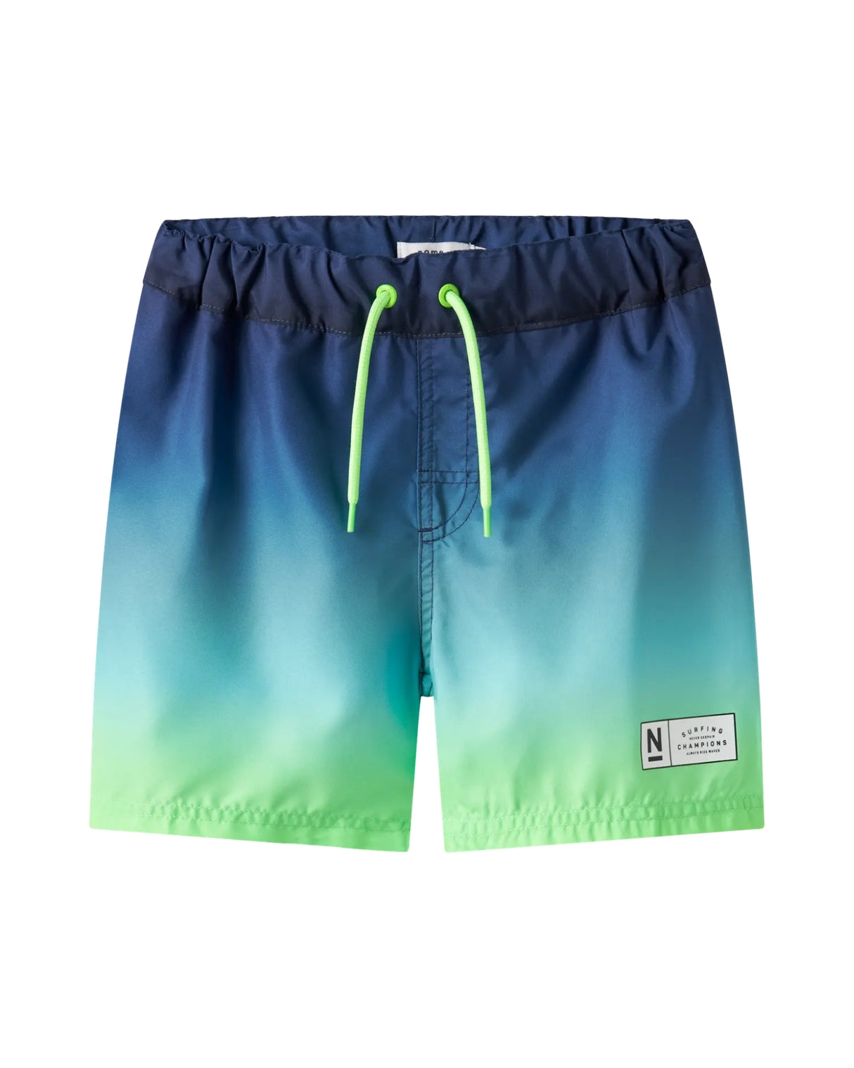 Blå/grøn - Pool Blue - Name it - Badeshorts - 13241443