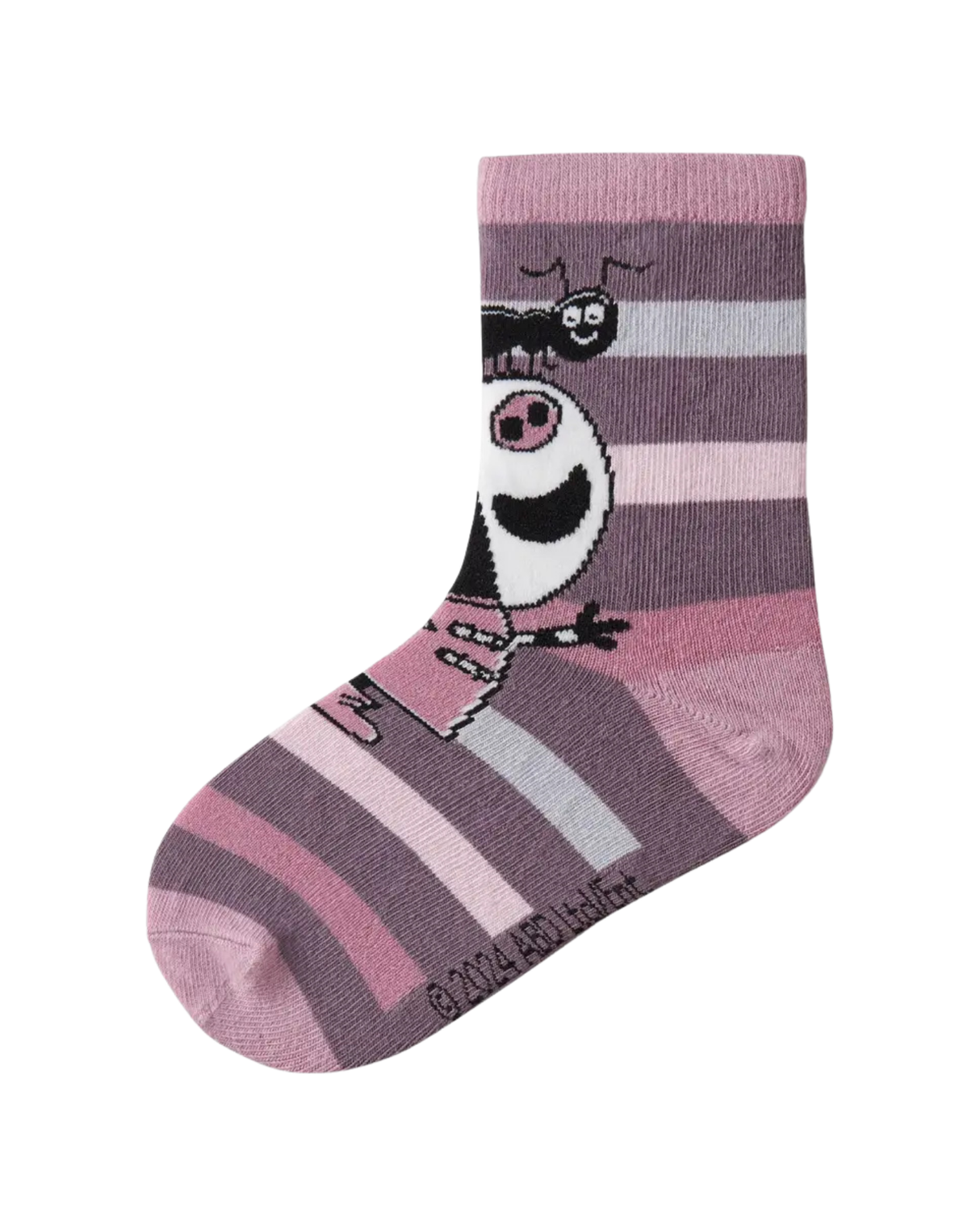 Lilla stribet - Mauve Orchid - Name it - sokker - Gurli gris - 13241573