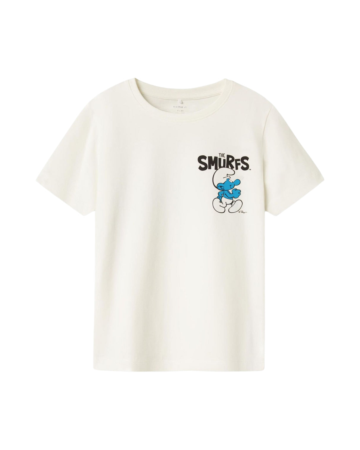 Hvid - Cloud Dancer - Name it - T-shirt - Smølfer - 13241789