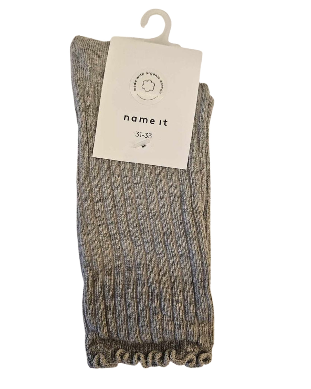 Grå - Grey Melange - Name it - Strømper - Rib - Blonde - 13241952