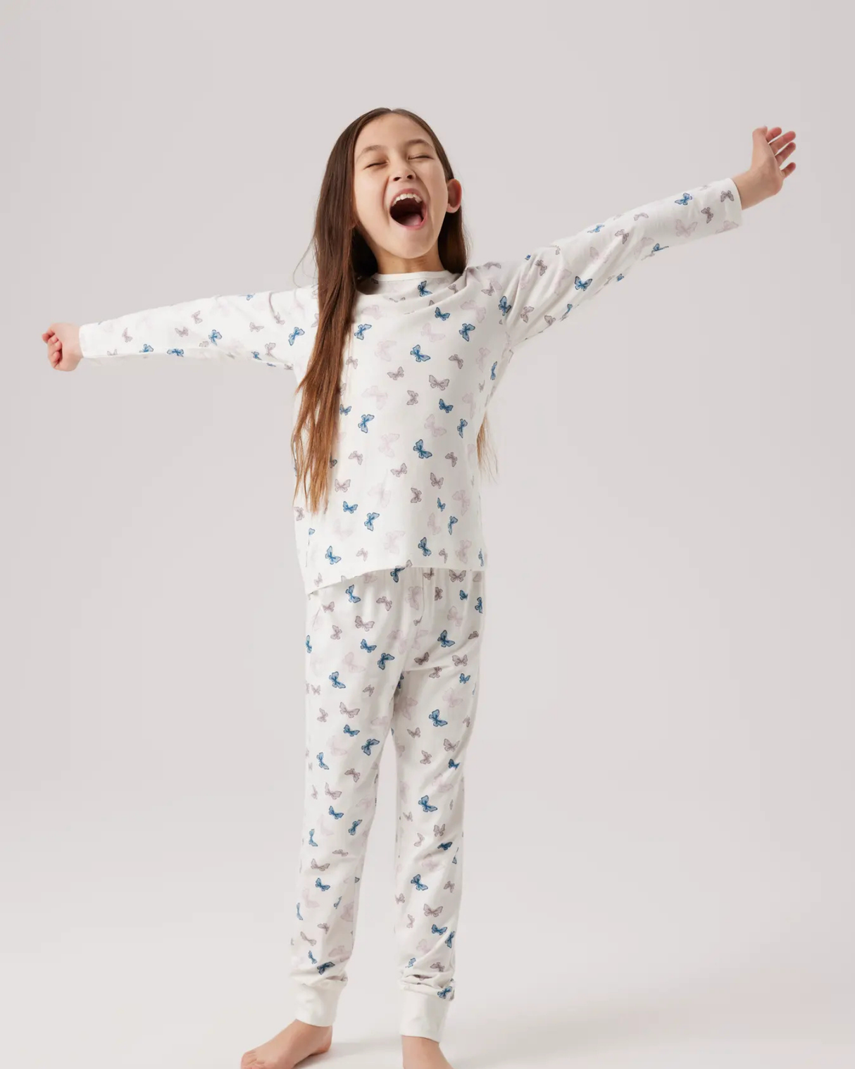 Pink - Pink Lavender - Name it - Pajama set - Rib - Butterflies - 13232976