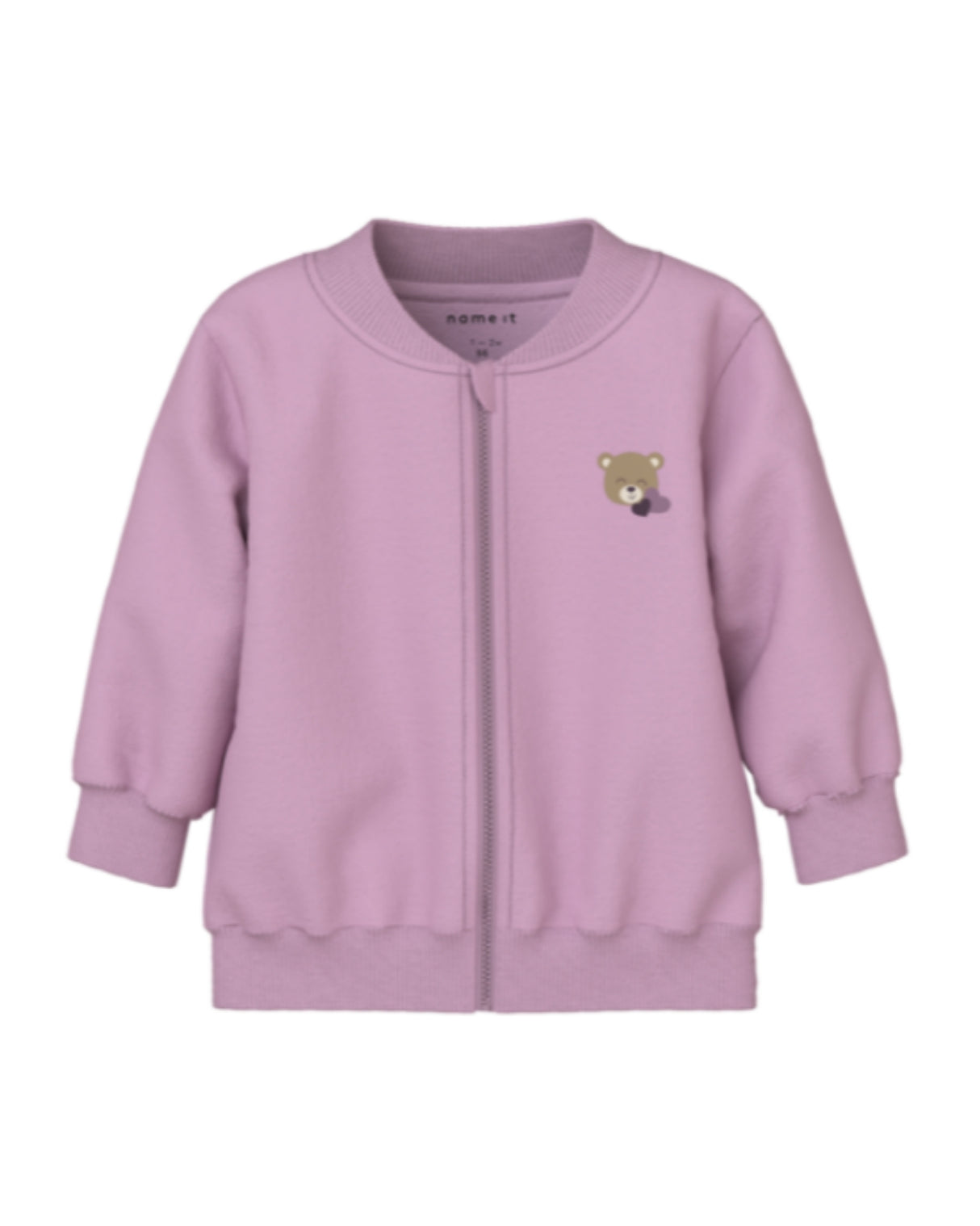 Lyserød - Mauve mist - name it - trøje med lynlås - 13242015