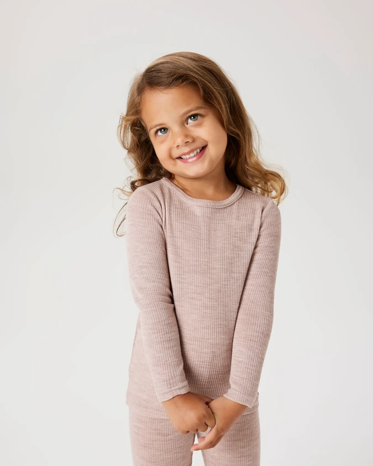 Lyserød - Shadow Gray - Name it - Uld bluse - Rib - 13242118