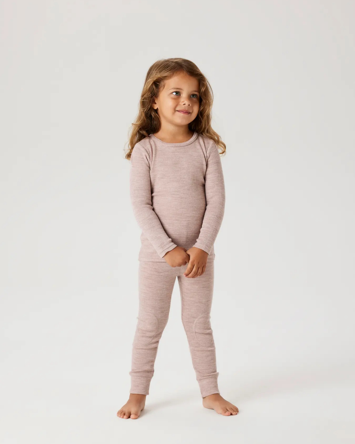 Lyserød - Shadow Gray - Name it - Uld bluse - Rib - 13242118