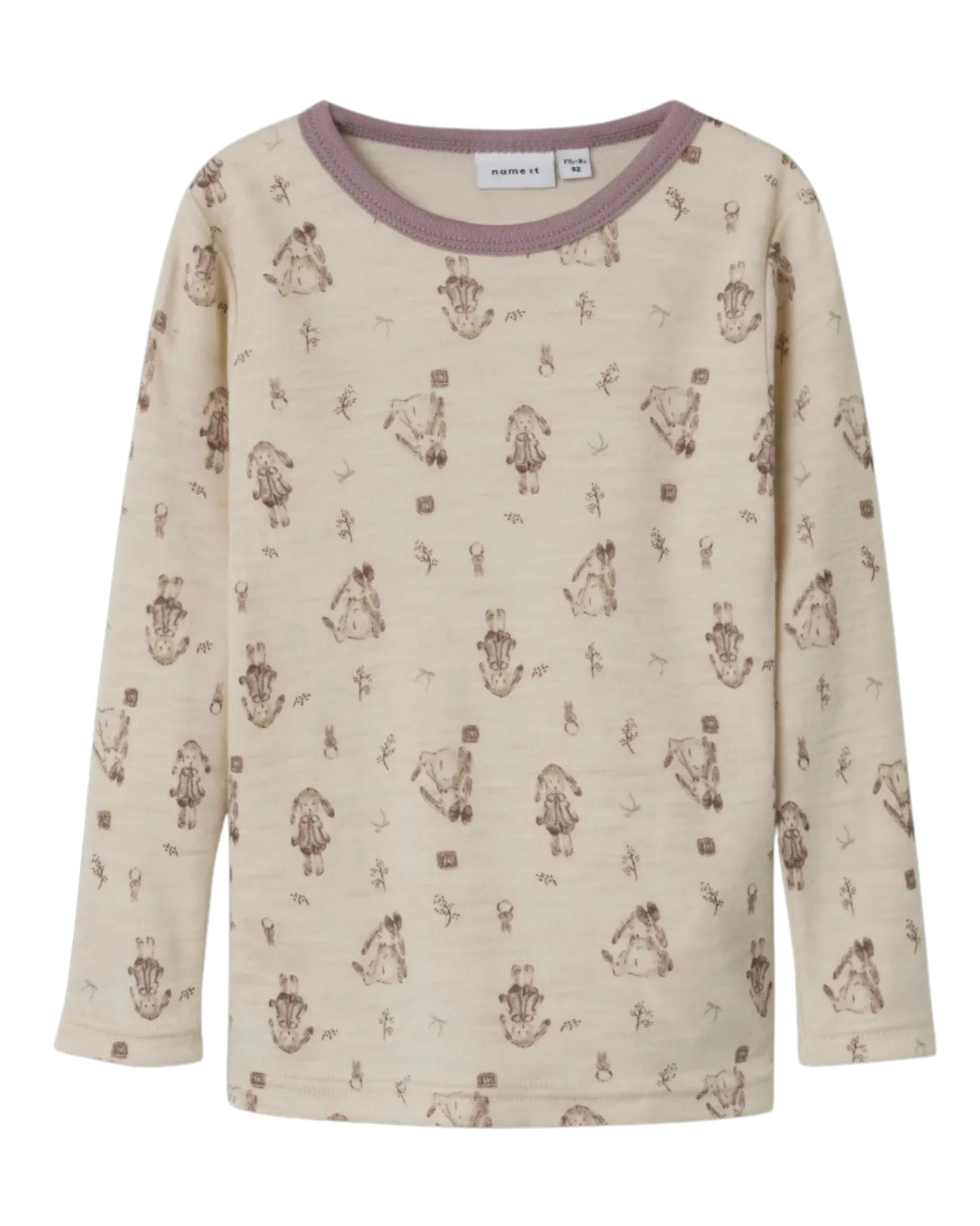 Sand - peyote malange - name it - uld bluse - 13242249