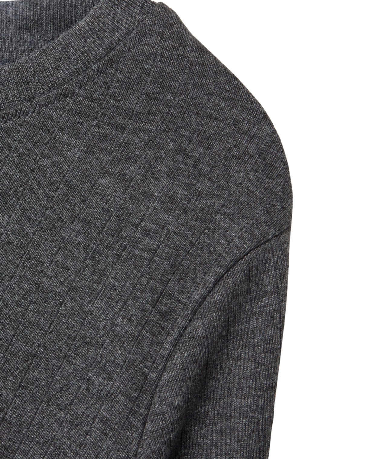 Grå - Dark Grey Melange - Name it - Kjole - rib - 13242380