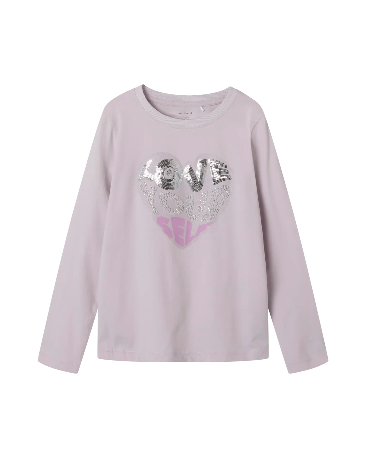 Lyserød - Orchid Hush - Name it - T-shirt - "Love your self" - 13242474