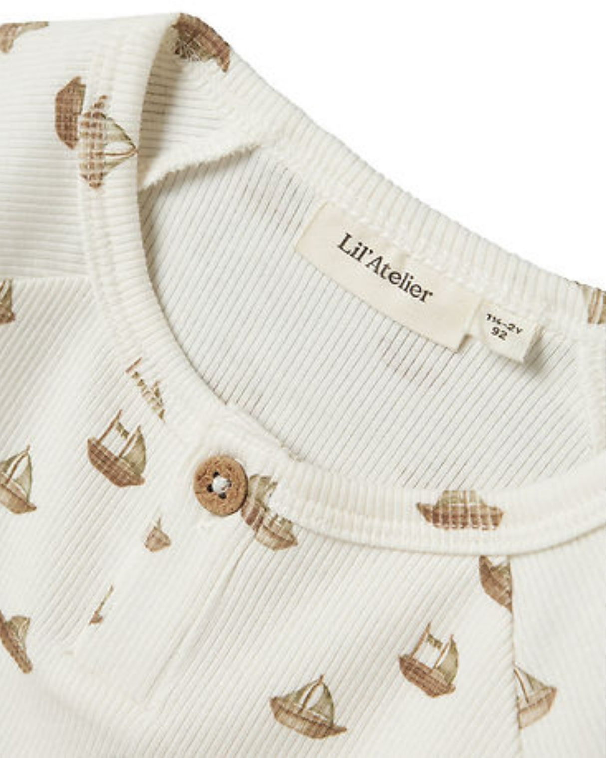 Offwhite - Coconut Milk - Boat - Lil'Atelier - Bluse - Rib - 13243728