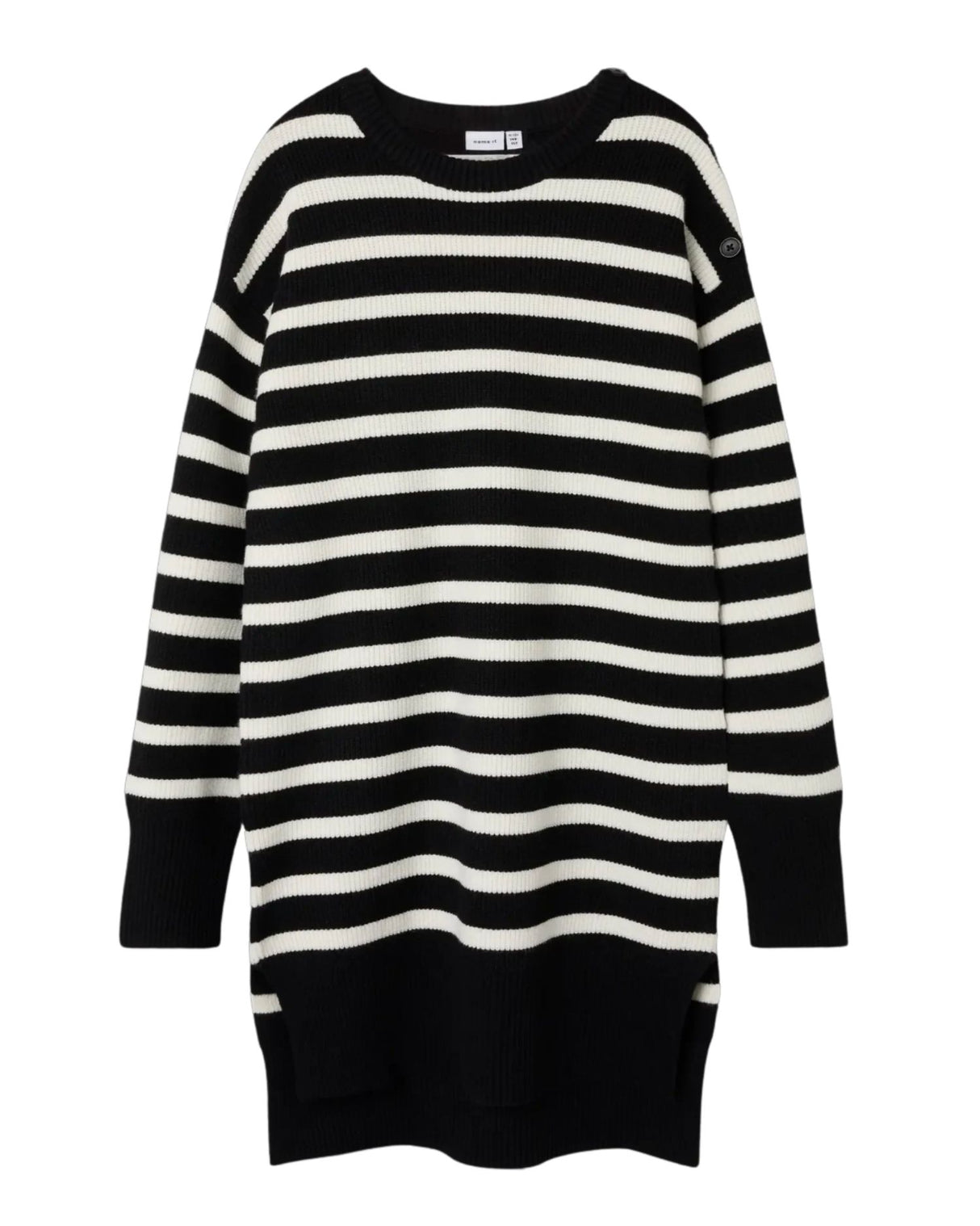 Sort - black - name it - lang striktrøje - 13243866